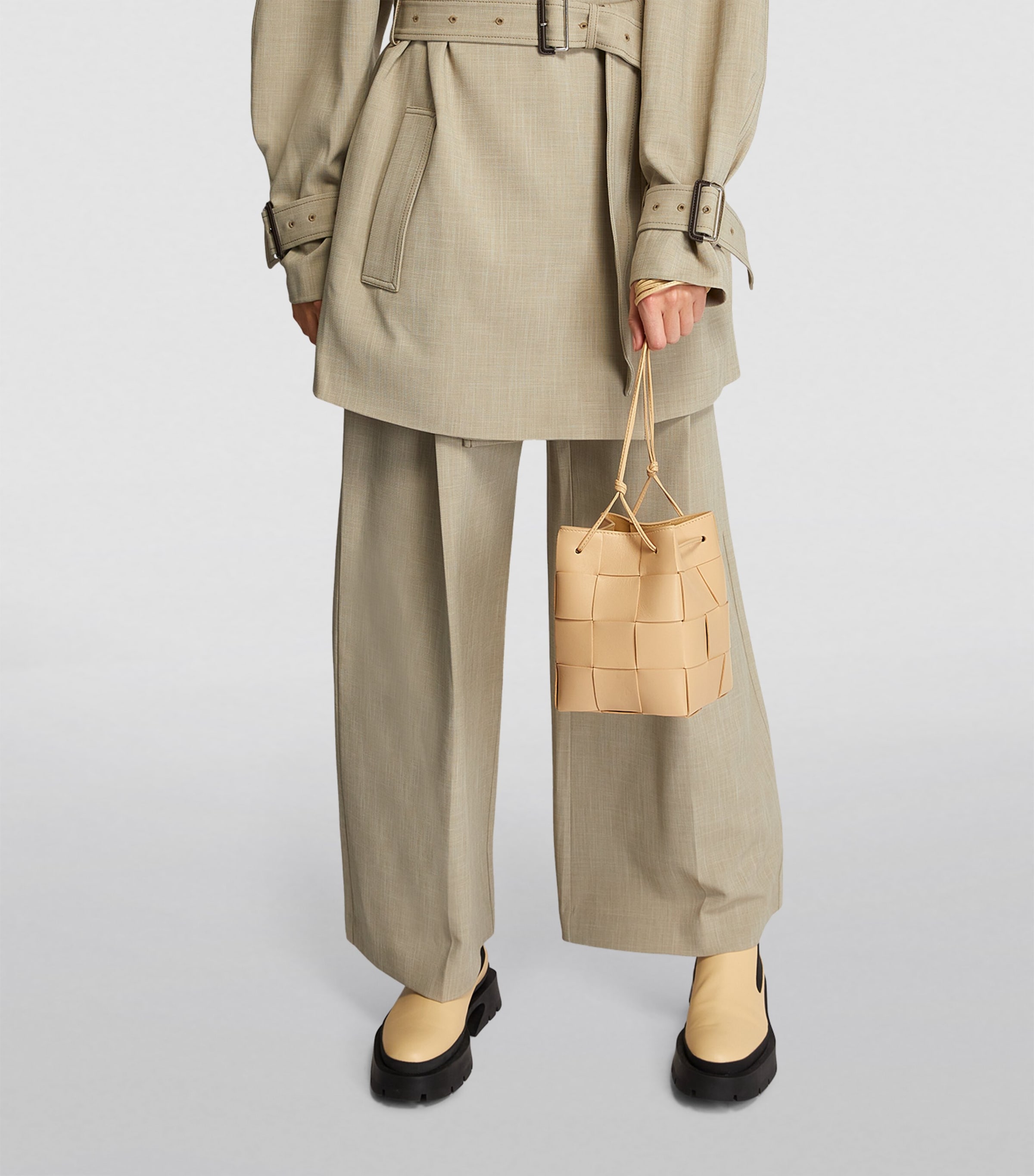Bottega Veneta Small Leather Cassette Bucket Bag | Harrods US