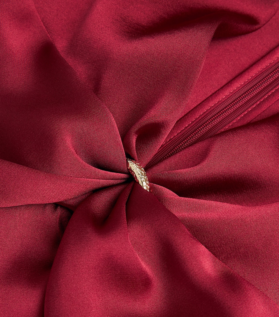 Satin V-Neck Maxi Dress BORDEAUX Image 5