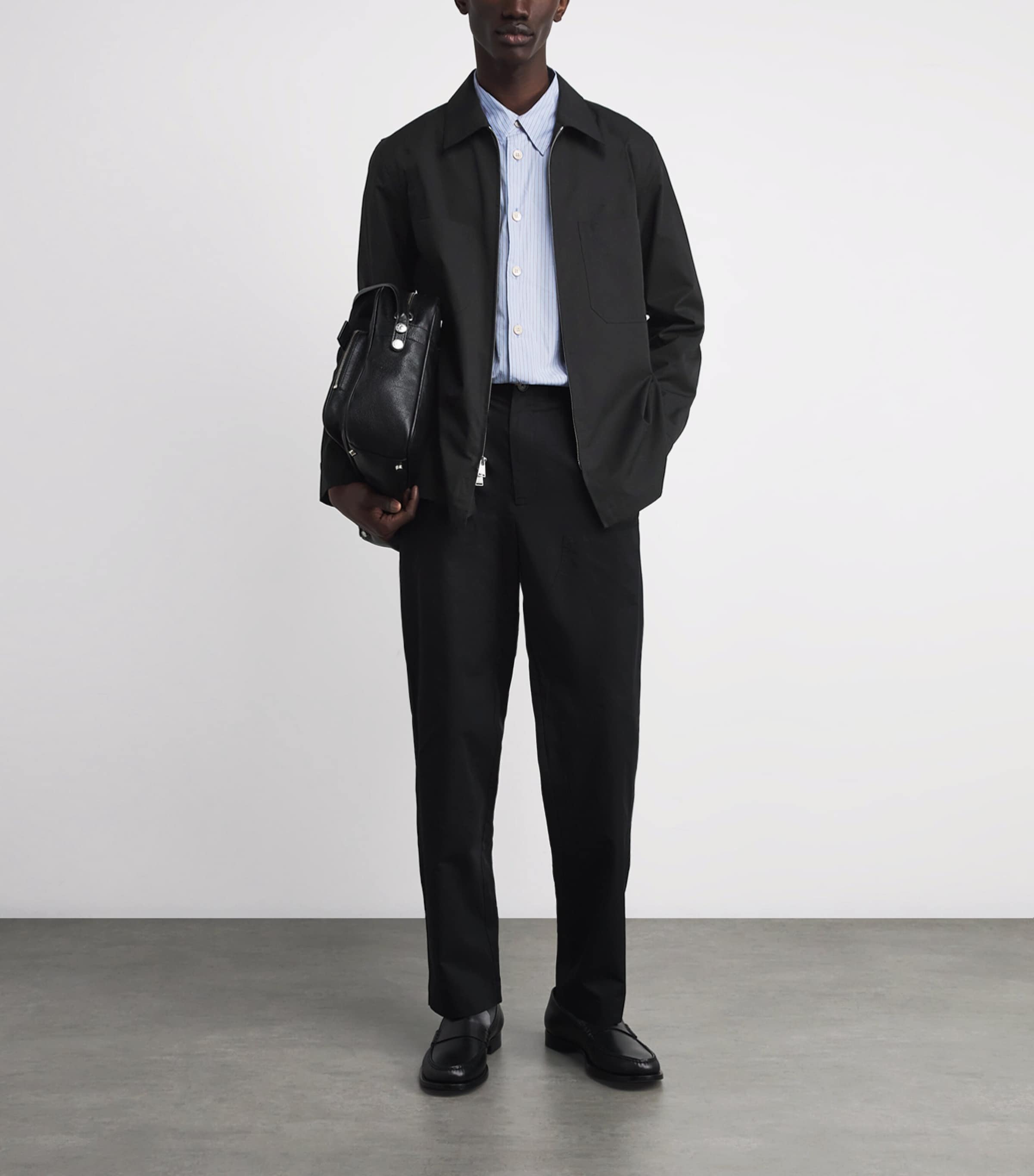 Cotton-Blend Overshirt BLACK Image 2