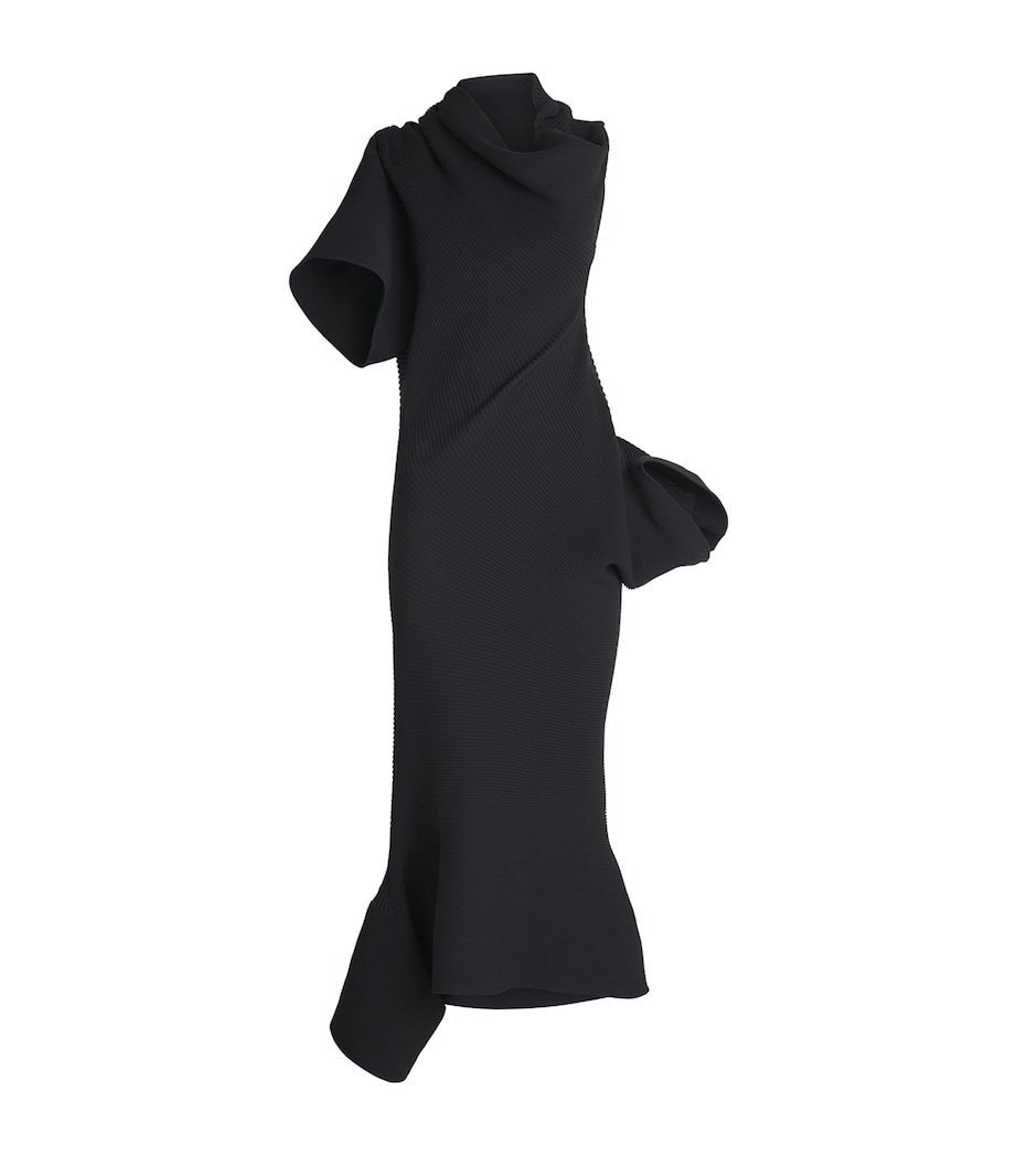 Issey Miyake Black Asymmetric Life Form Midi Dress | Harrods US Issey Miyake Black Asymmetric Life Form Midi Dress | Harrods US