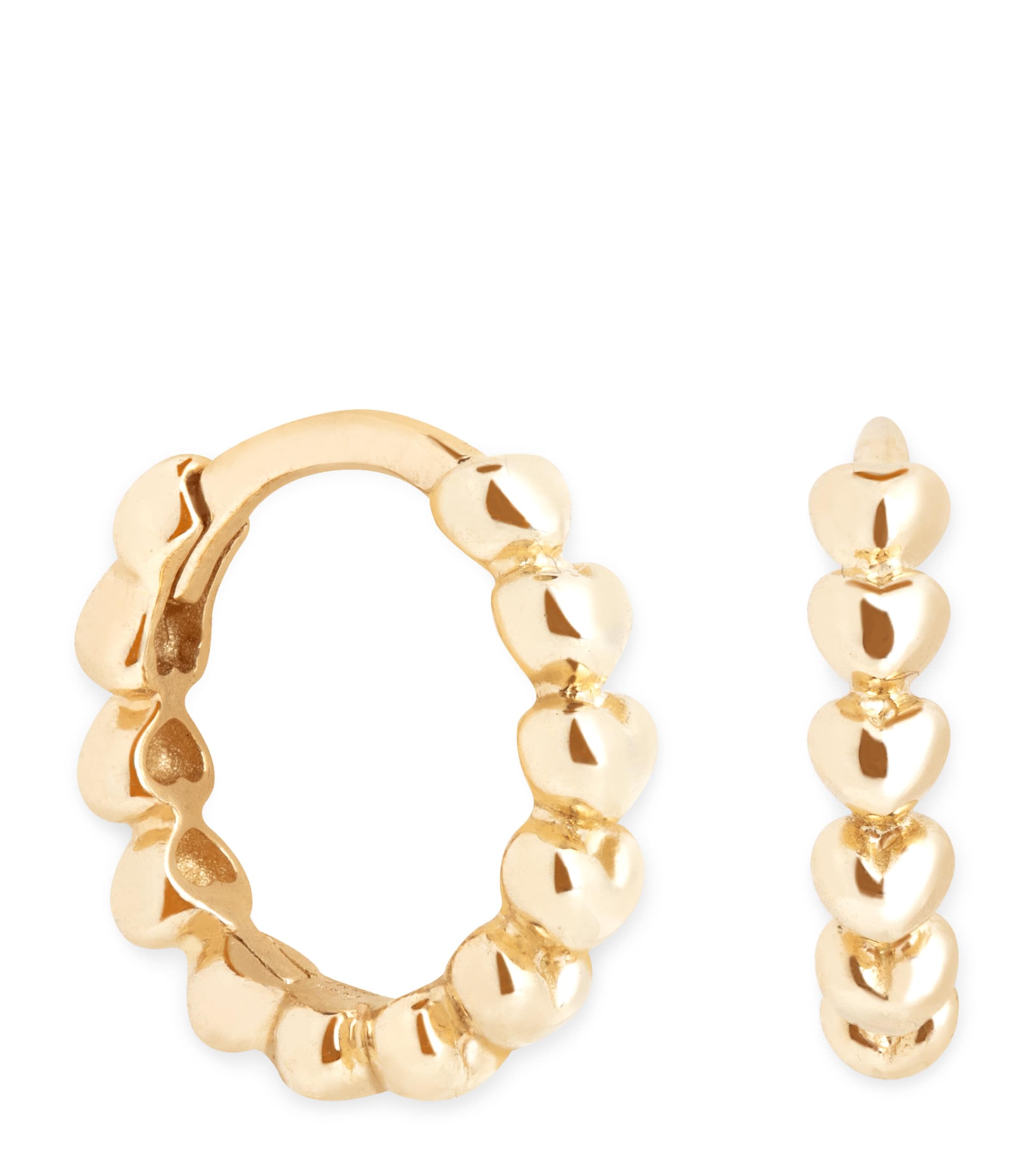 Astrid & Miyu Yellow Gold Heart Huggie Earrings In Gold