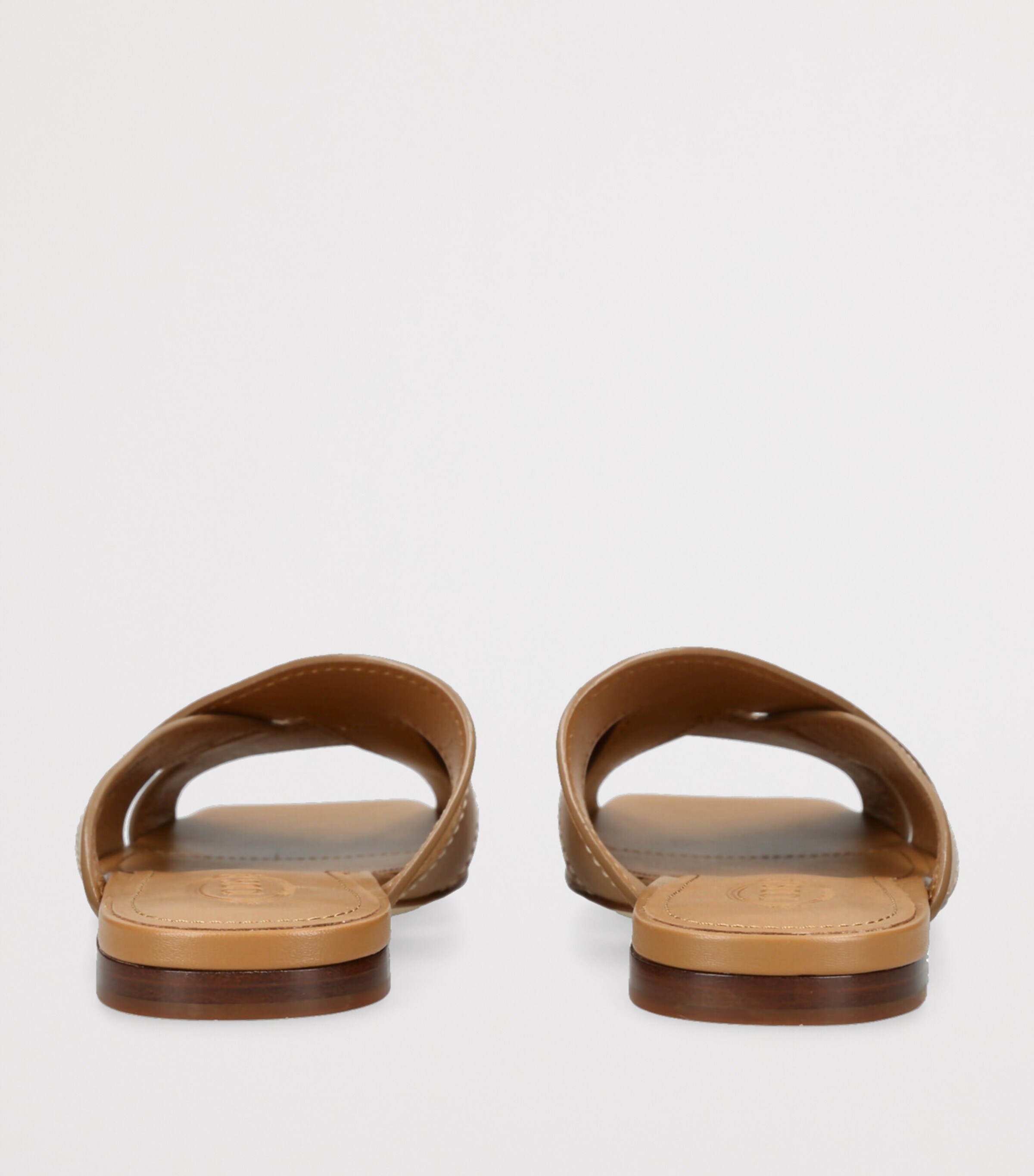 Tod's Leather T-Strap Sandals Camel Image 2