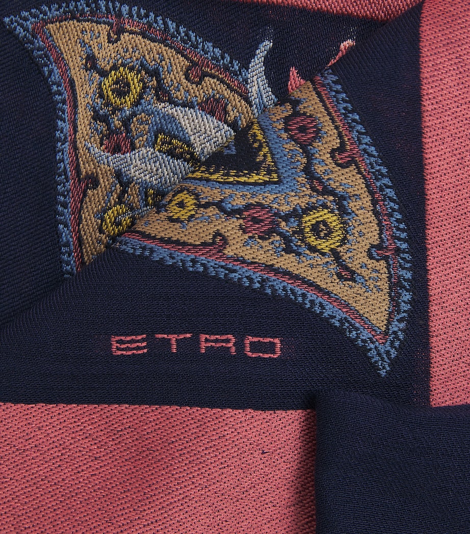 Etro Wool-Blend Paisley Boheme Scarf Print/blue Bs Image 4