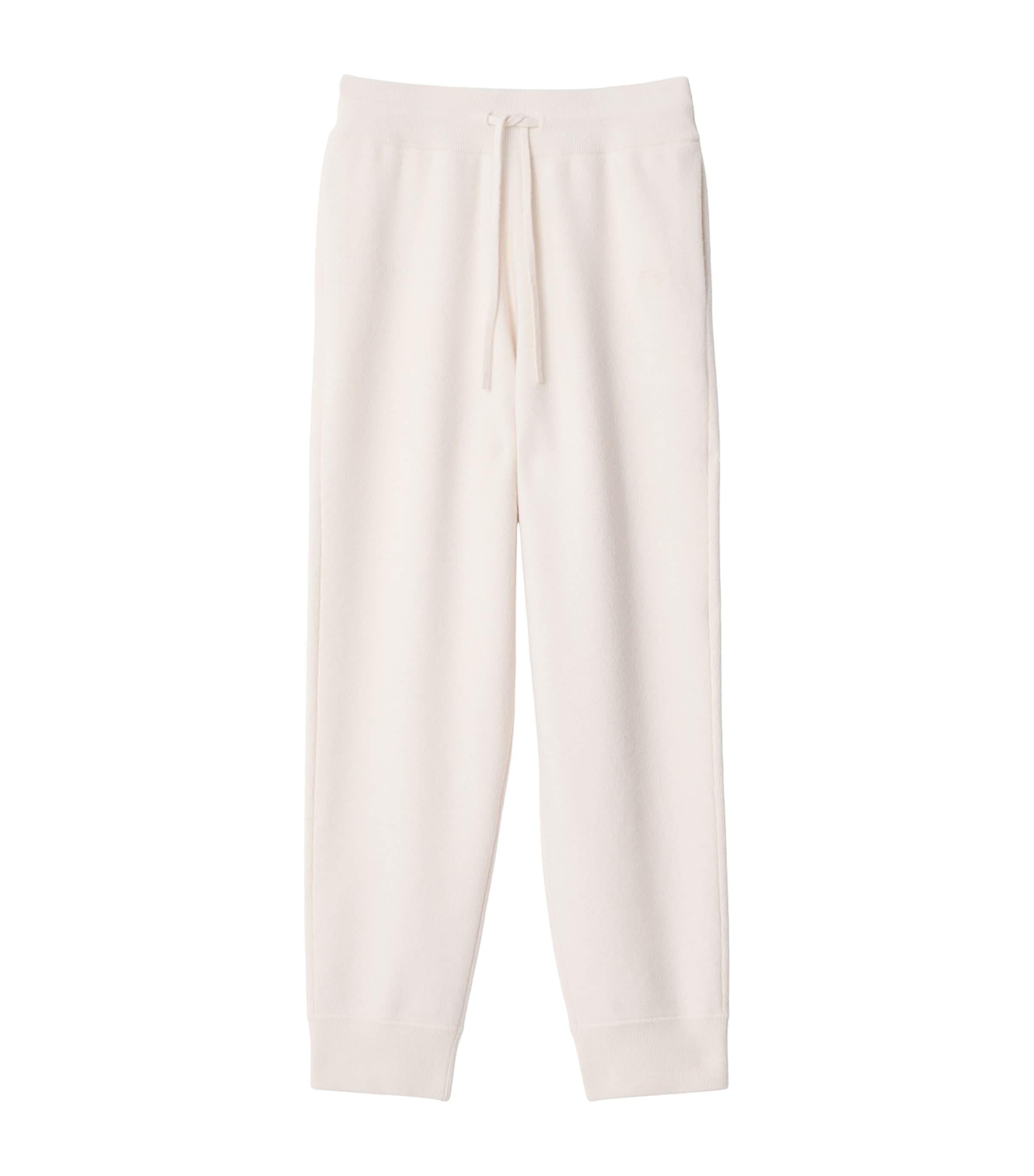 Burberry Cashmere-blend Sweatpants In White