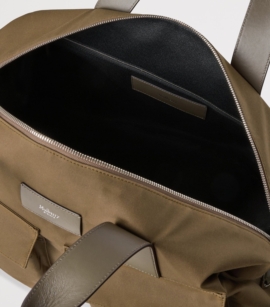 Waxed Cotton Clipper Holdall DARK MOSS Image 4