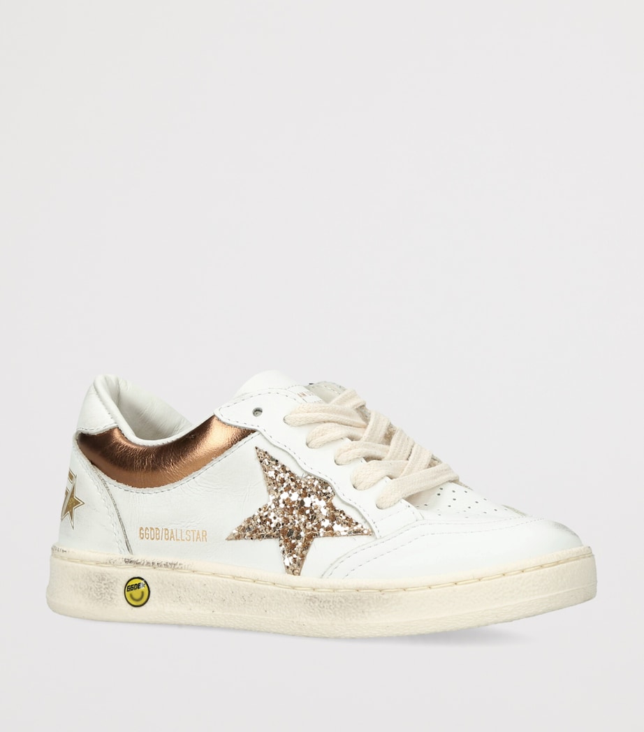 Golden Goose Leather Ball Star Sneakers Gold Comb Image 2