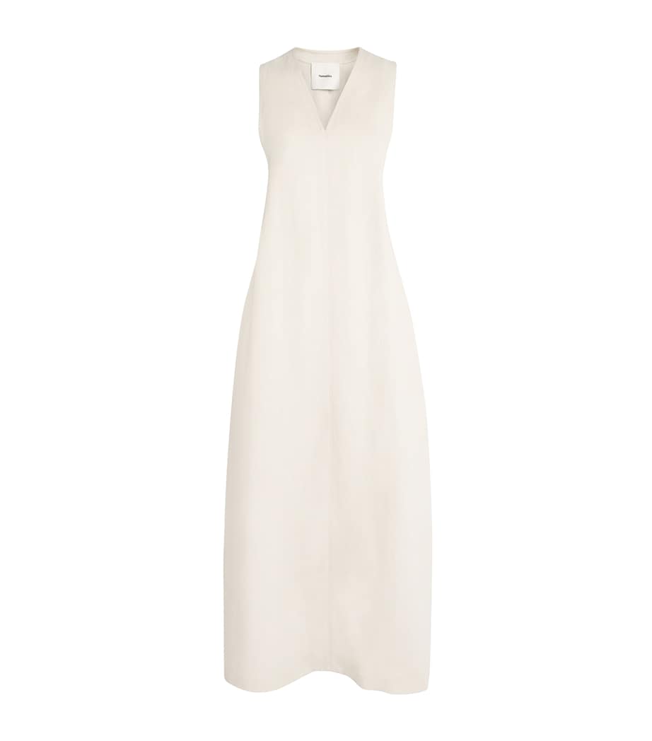Nanushka Womens Linen-Blend Amarilis Dress Creme Image 1