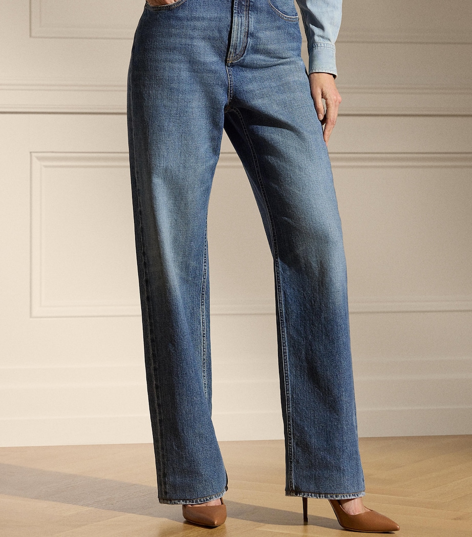 Novah Wide-Leg High-Rise Jeans BLUE WASH Image 3