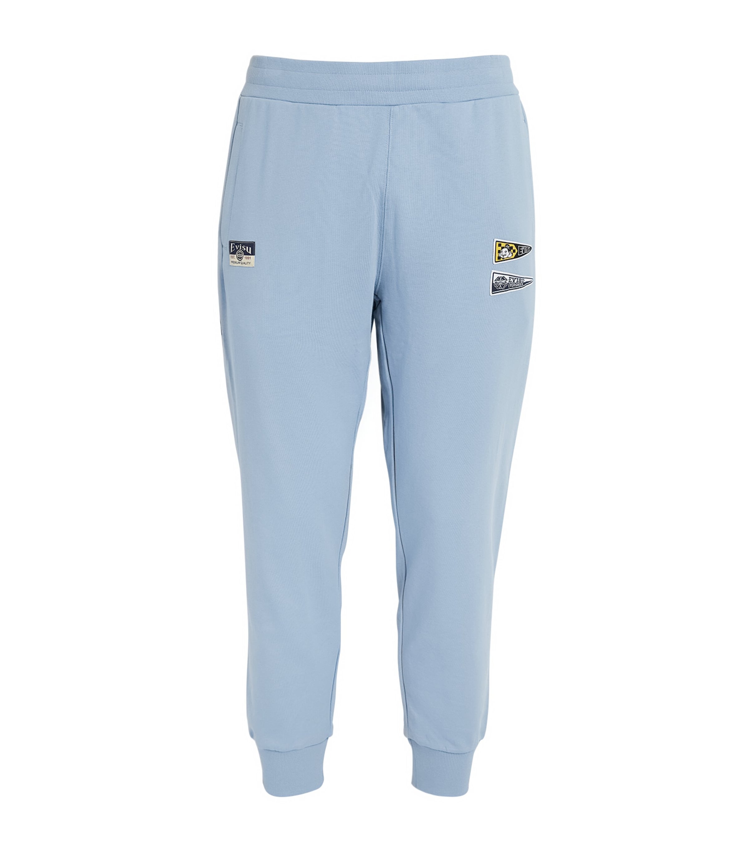 Evisu Cotton Daruma Sweatpants In Blue