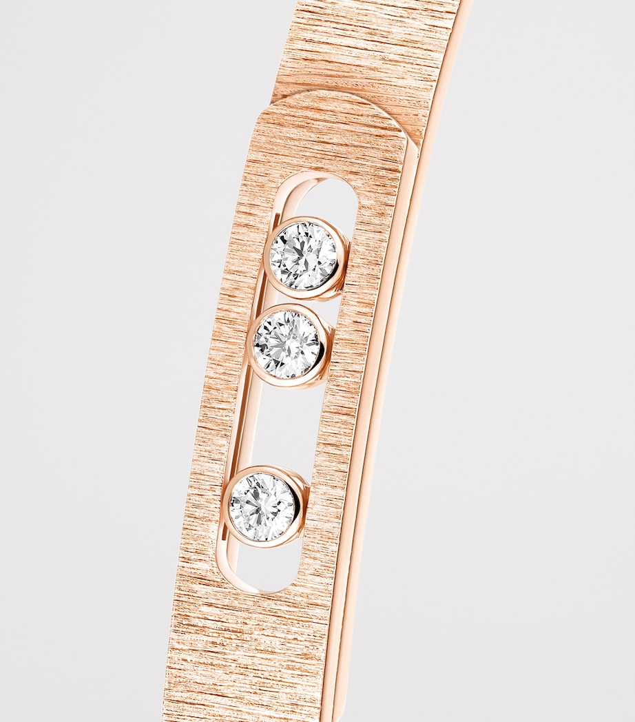 Messika Move Noa Diamond and Pink Gold Chiselled Bangle (0.15ct) Pink Gold Image 3