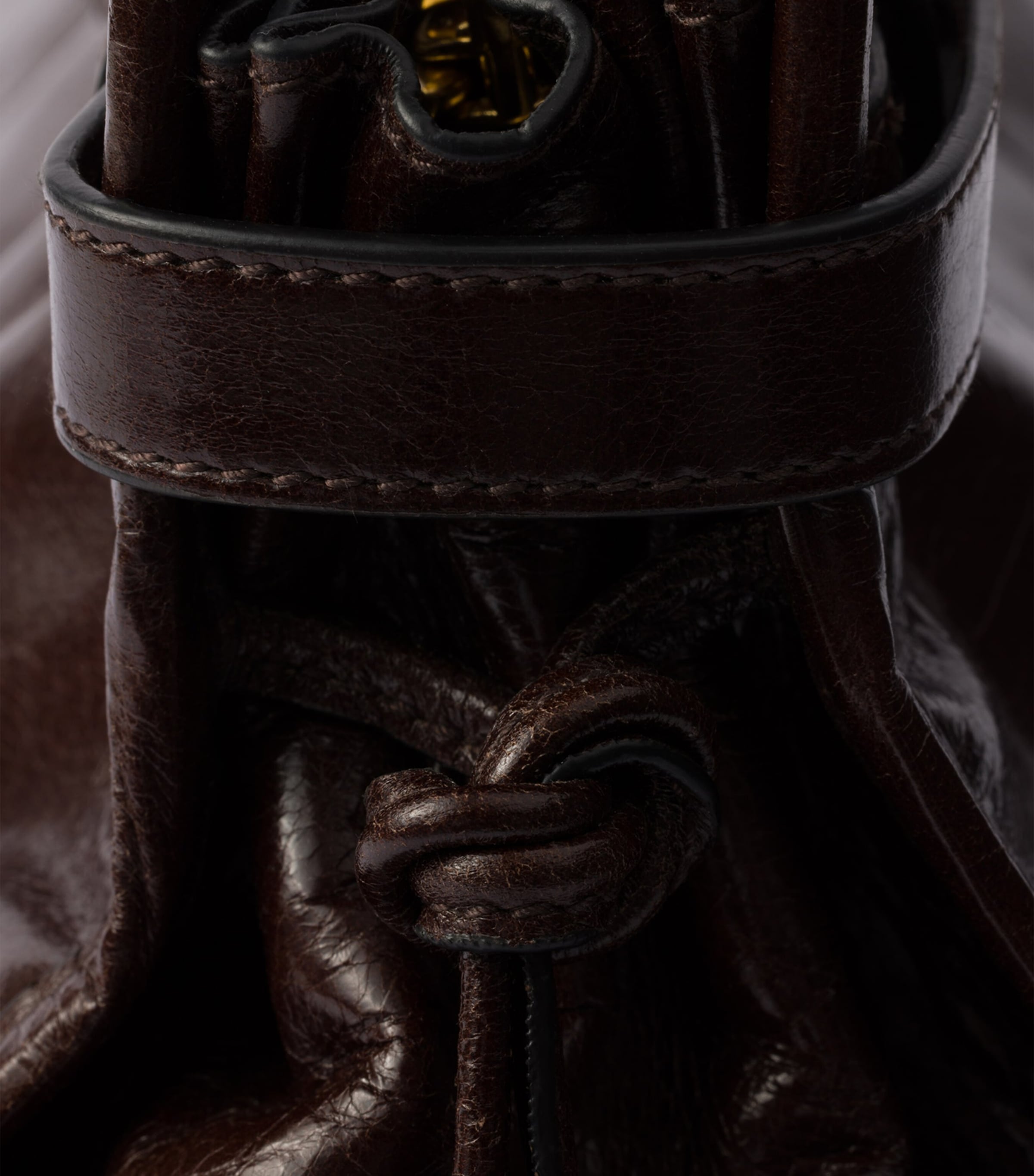 Large Leather Buckle Tote Bag F01D6 Image 6