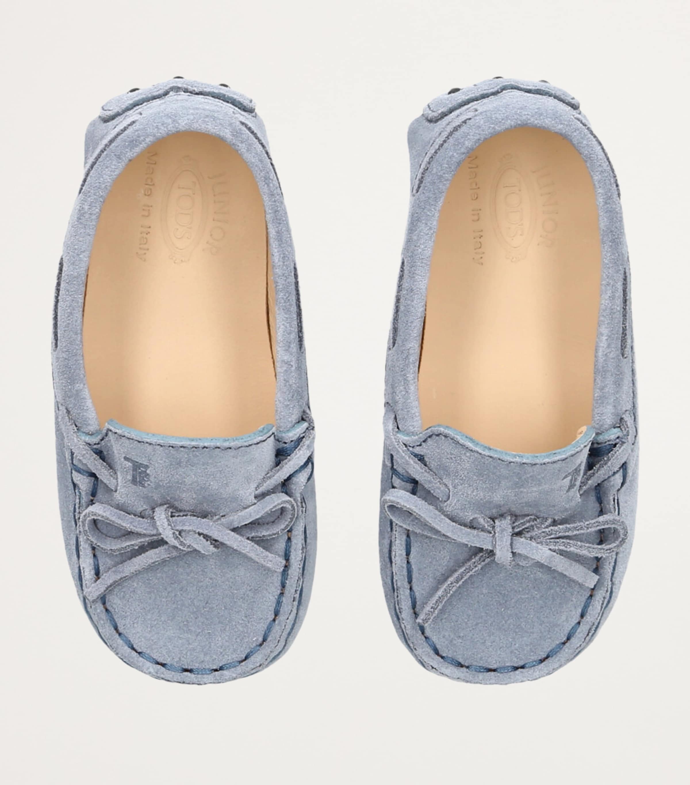 Suede Laccetto Gommini Driving Shoes MID BLUE Image 4