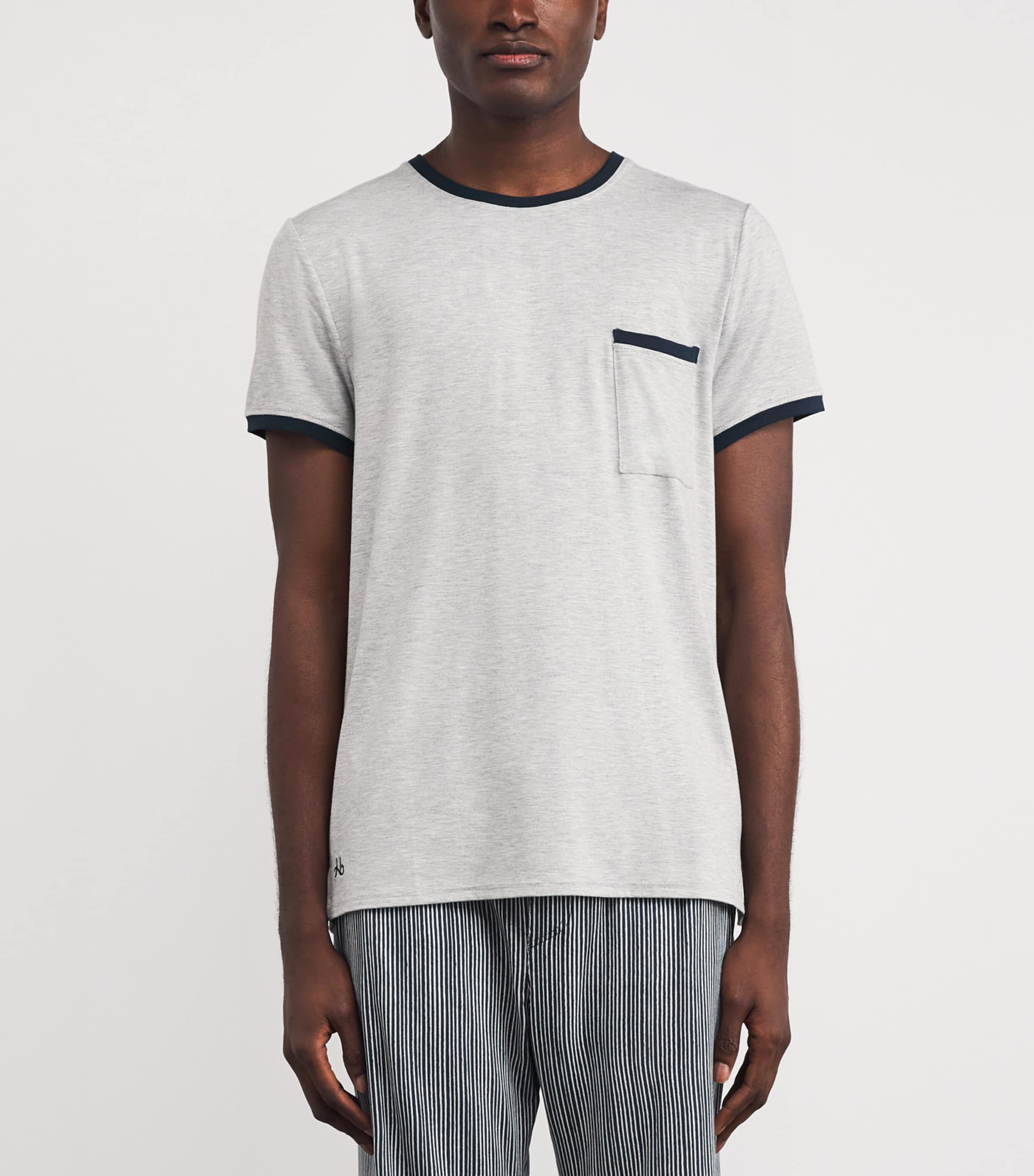 Marlow Lounge T-Shirt LGRN LIGHT GREY/NAVY Image 3
