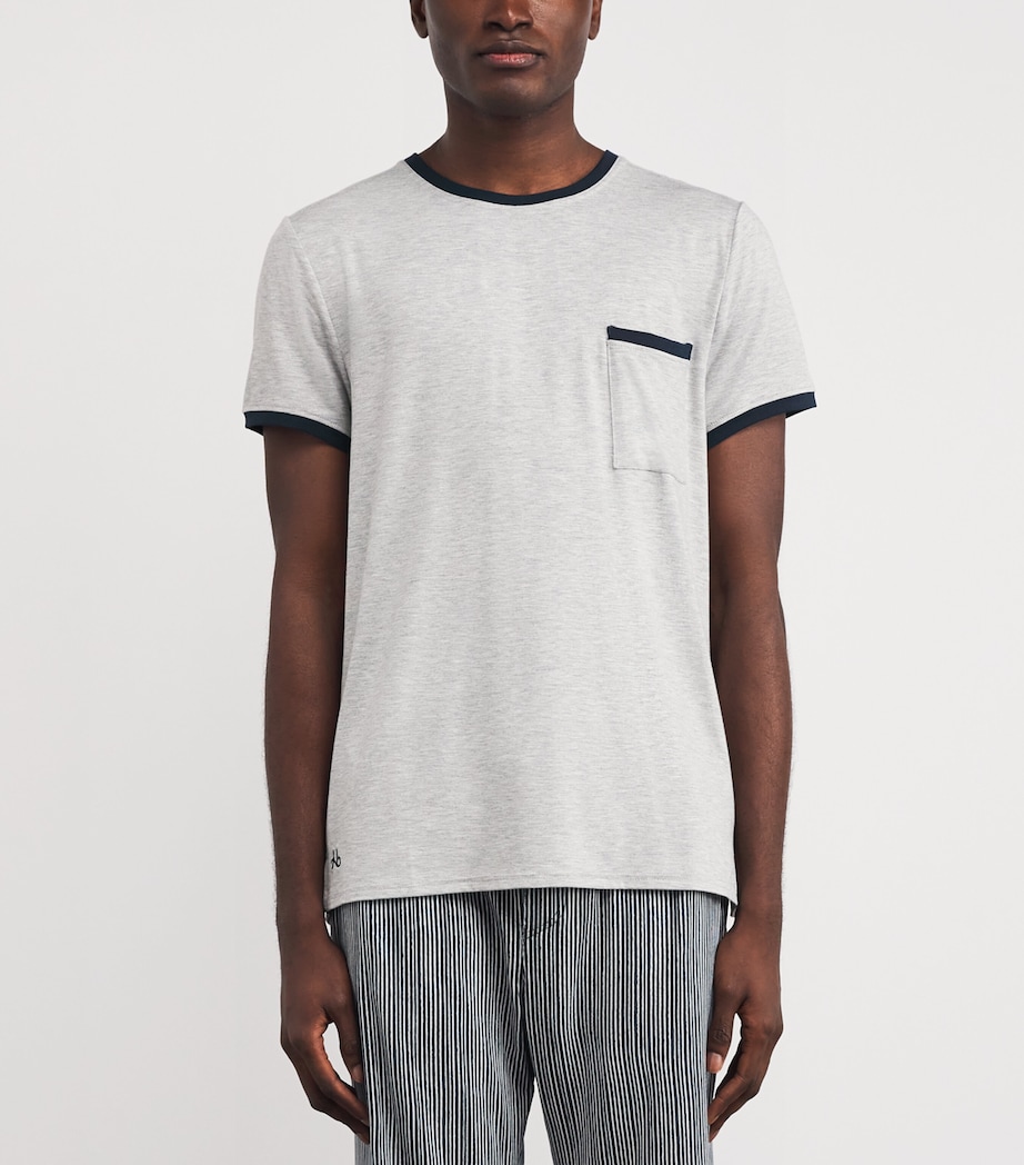 Marlow Lounge T-Shirt LGRN LIGHT GREY/NAVY Image 3