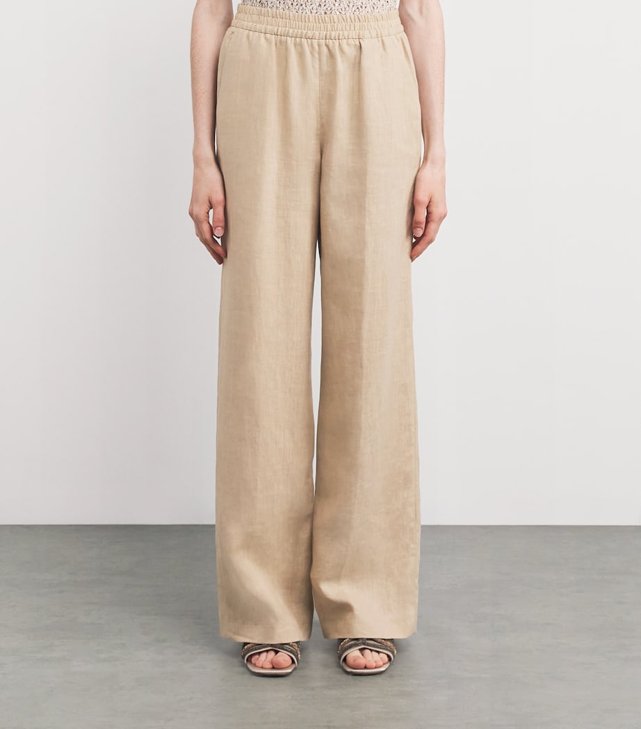Linen Wide-Leg Trousers SABBIA Image 3