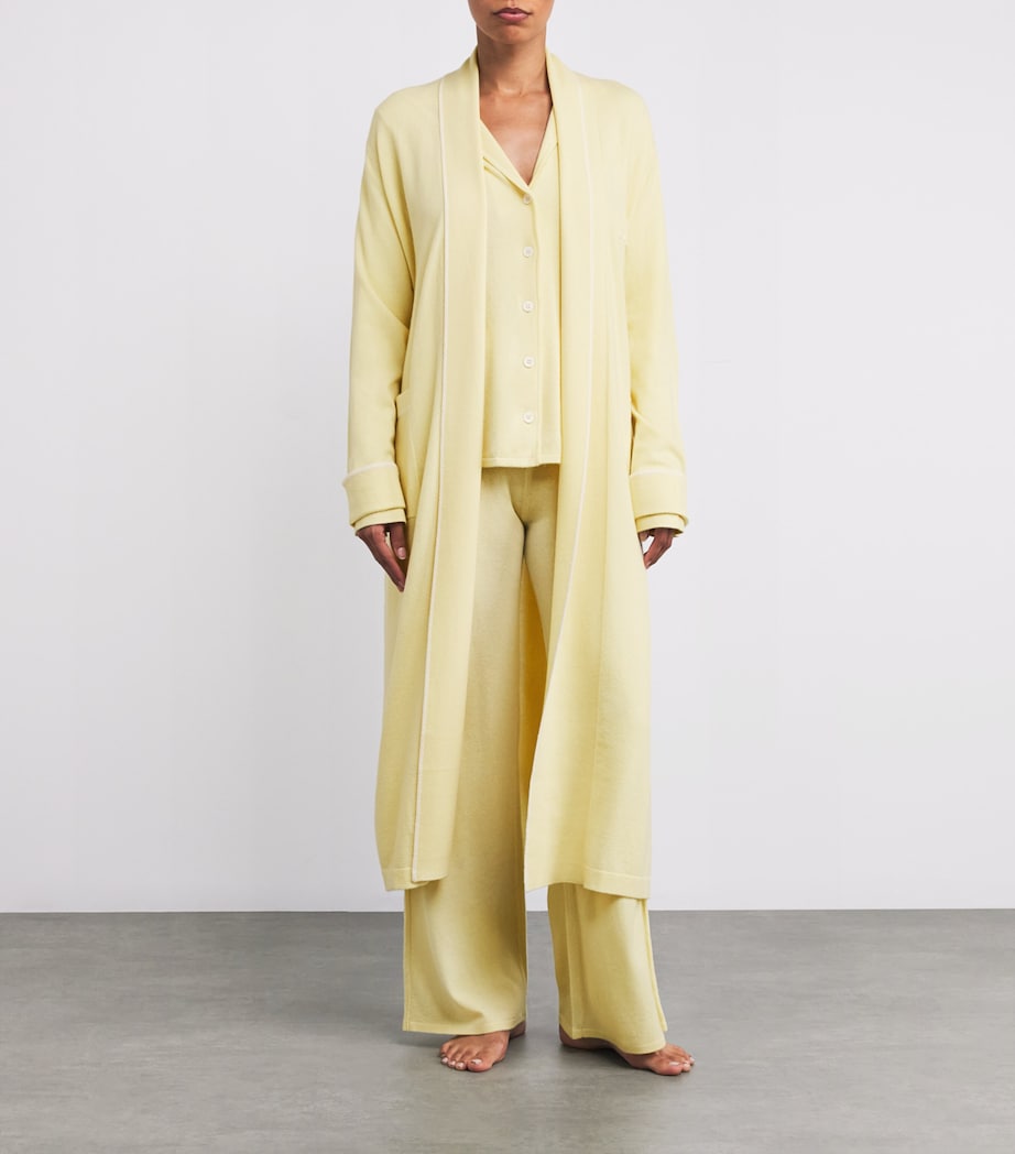 Cashmere Whitehall Robe PALE YELLOW Image 2