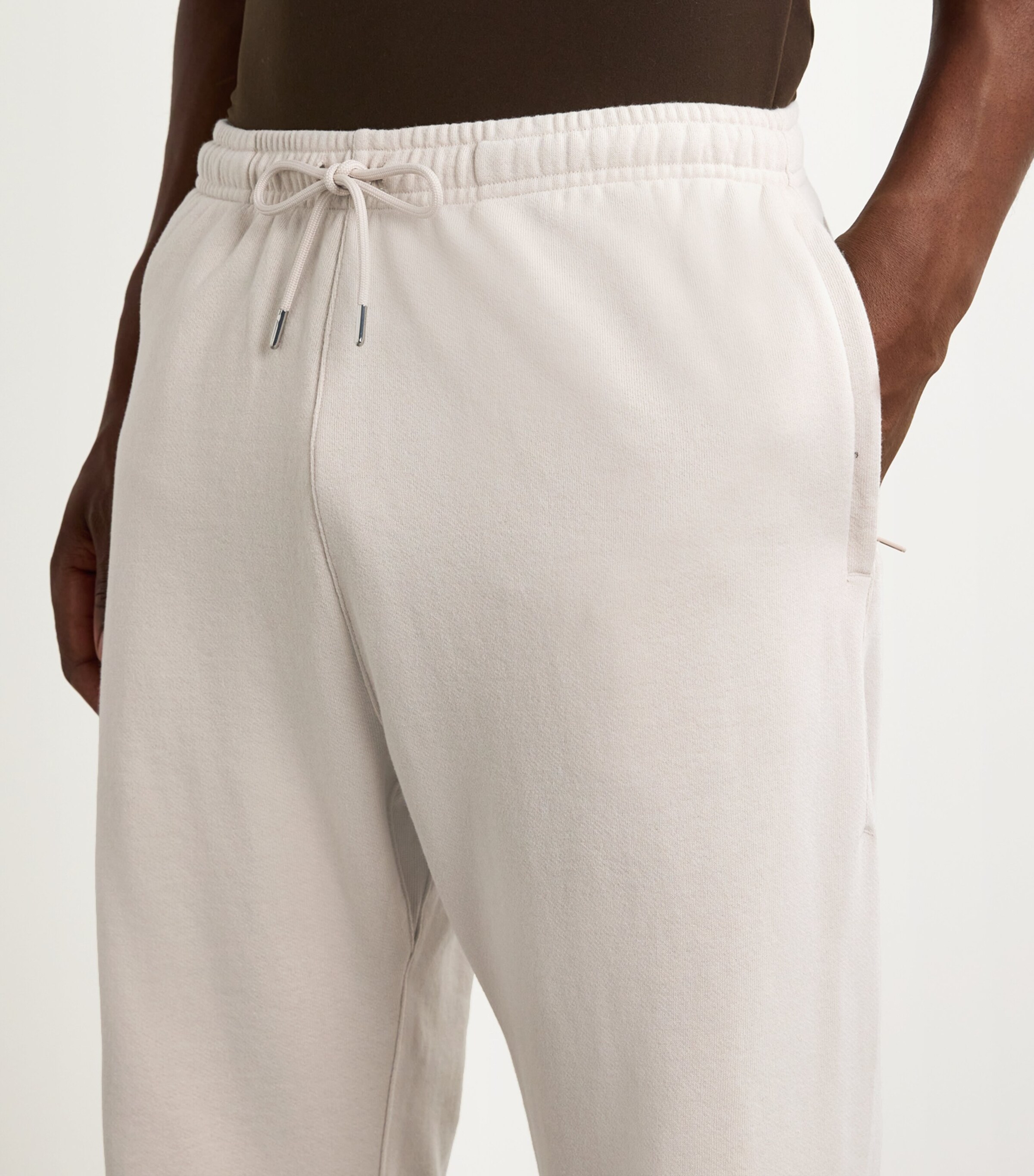 Alo Yoga Mens Cotton-Blend Chill Sweatpants Bone Image 6