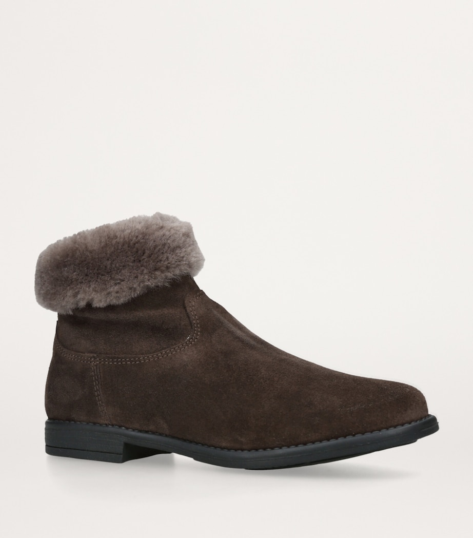 Suede Matilda Ankle Boots DARK BROWN Image 3