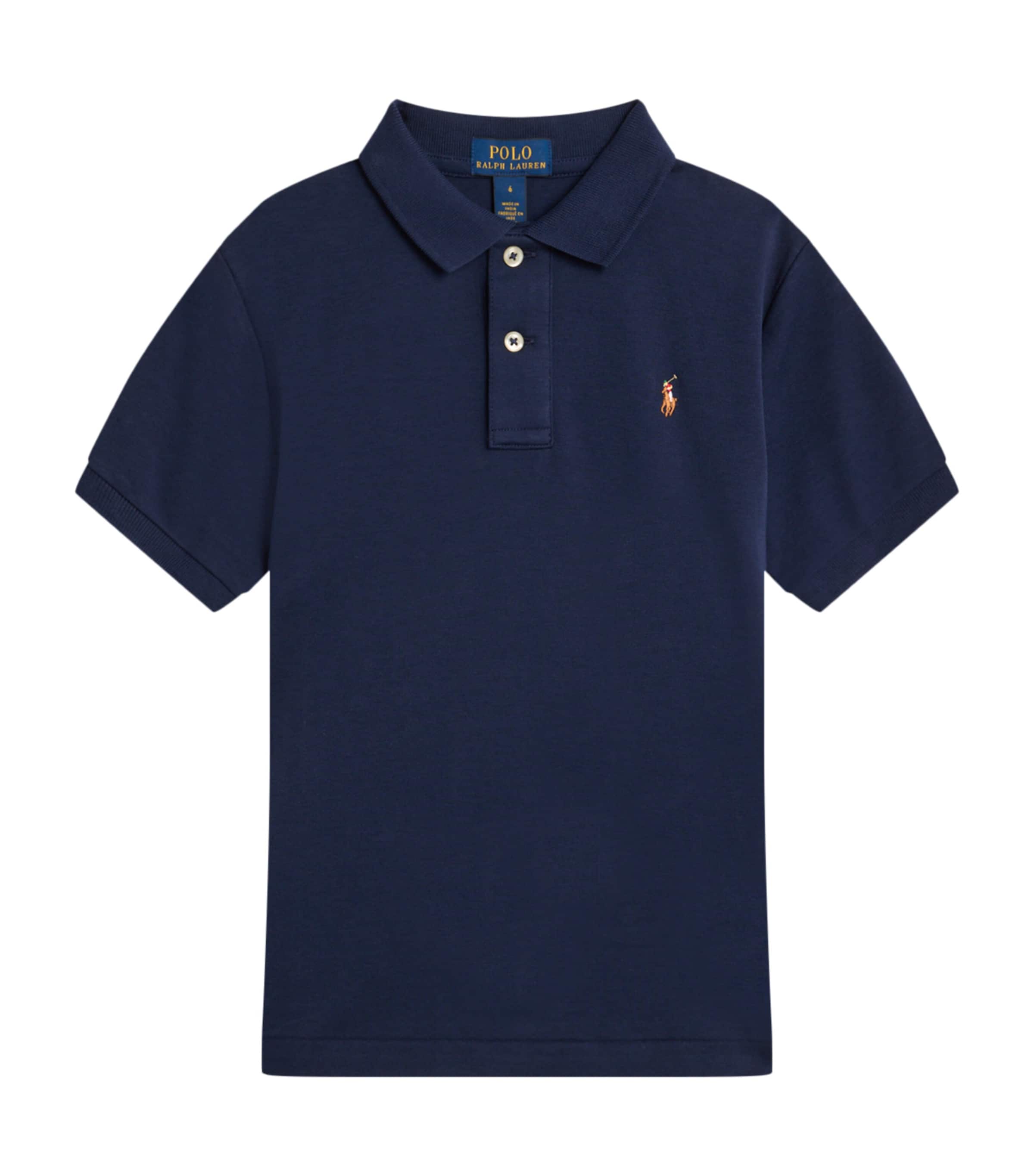 Ralph Lauren Kids' Cotton Polo Pony Polo Shirt In Blue