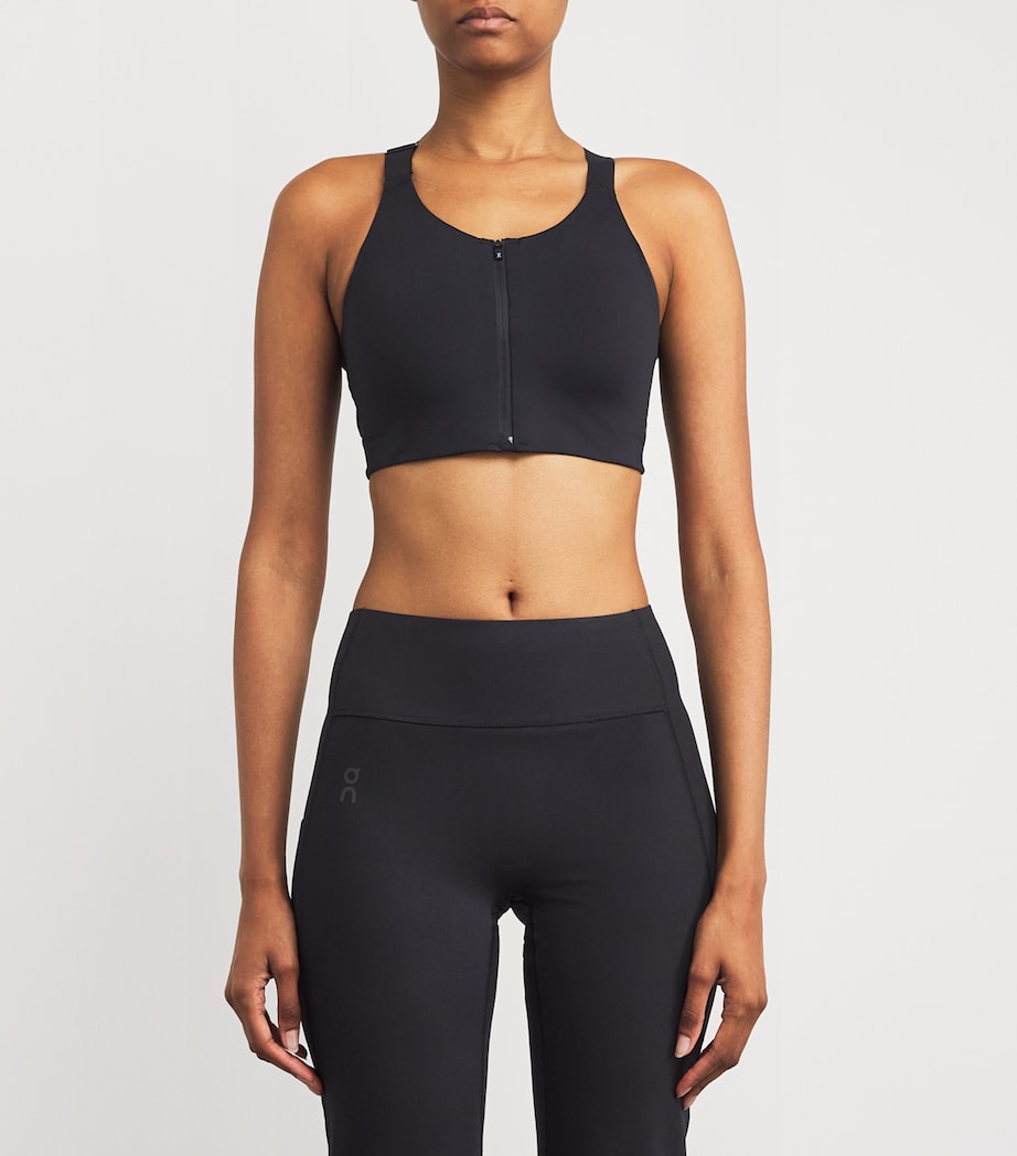 Endurance Zip-Up Bra BLACK Image 3