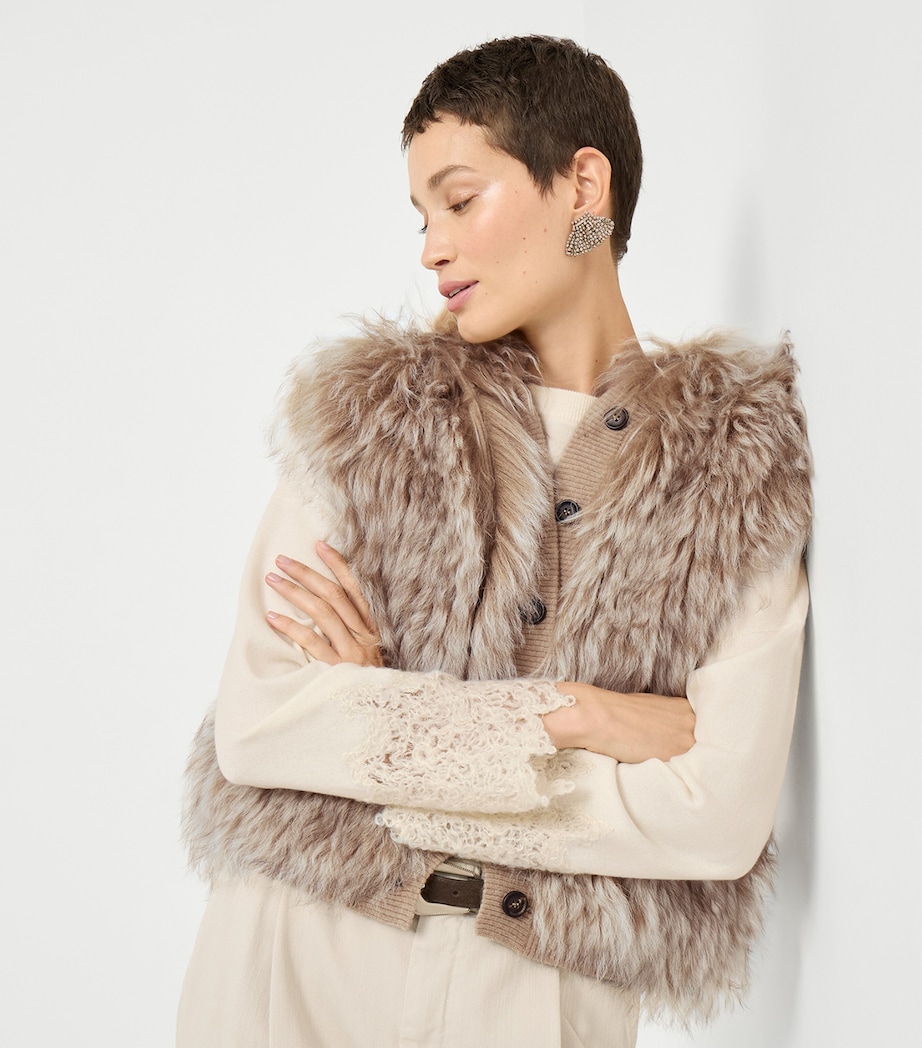 Cashmere Shearling Gilet CBR81 Image 5