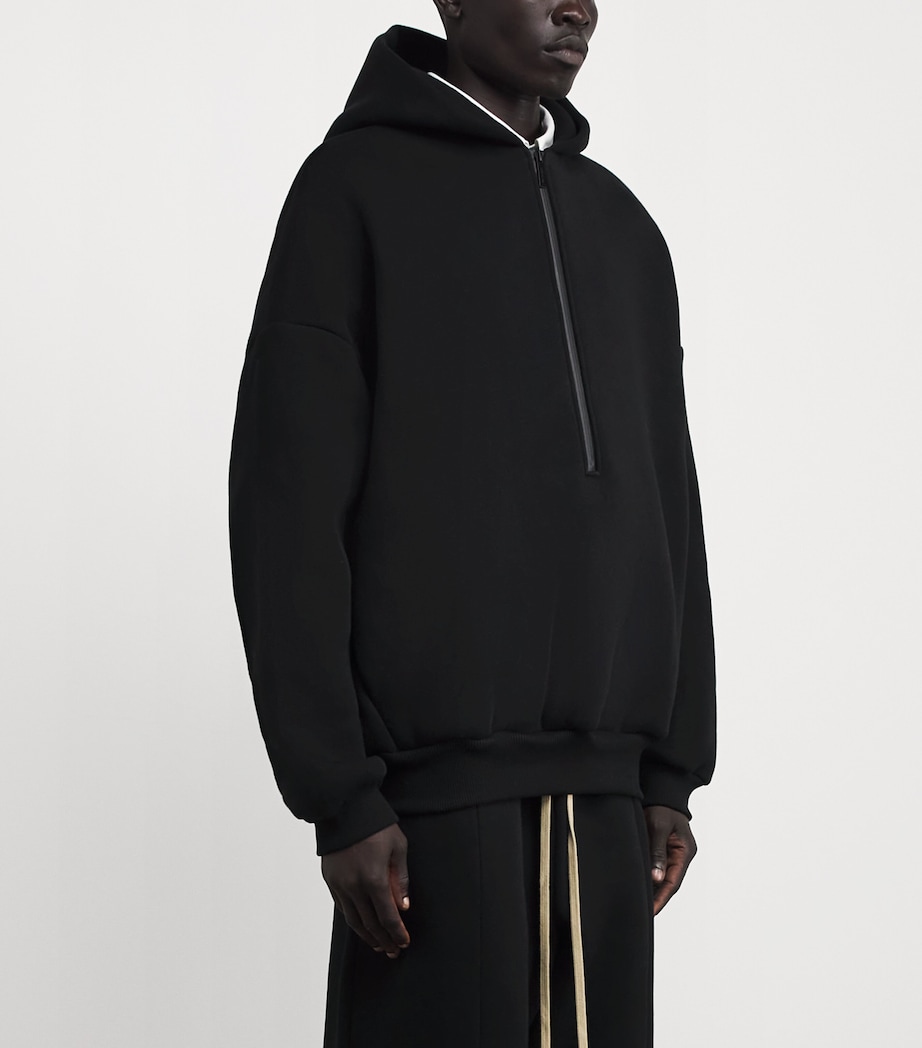 Half-Zip Athletic Hoodie BLACK Image 3