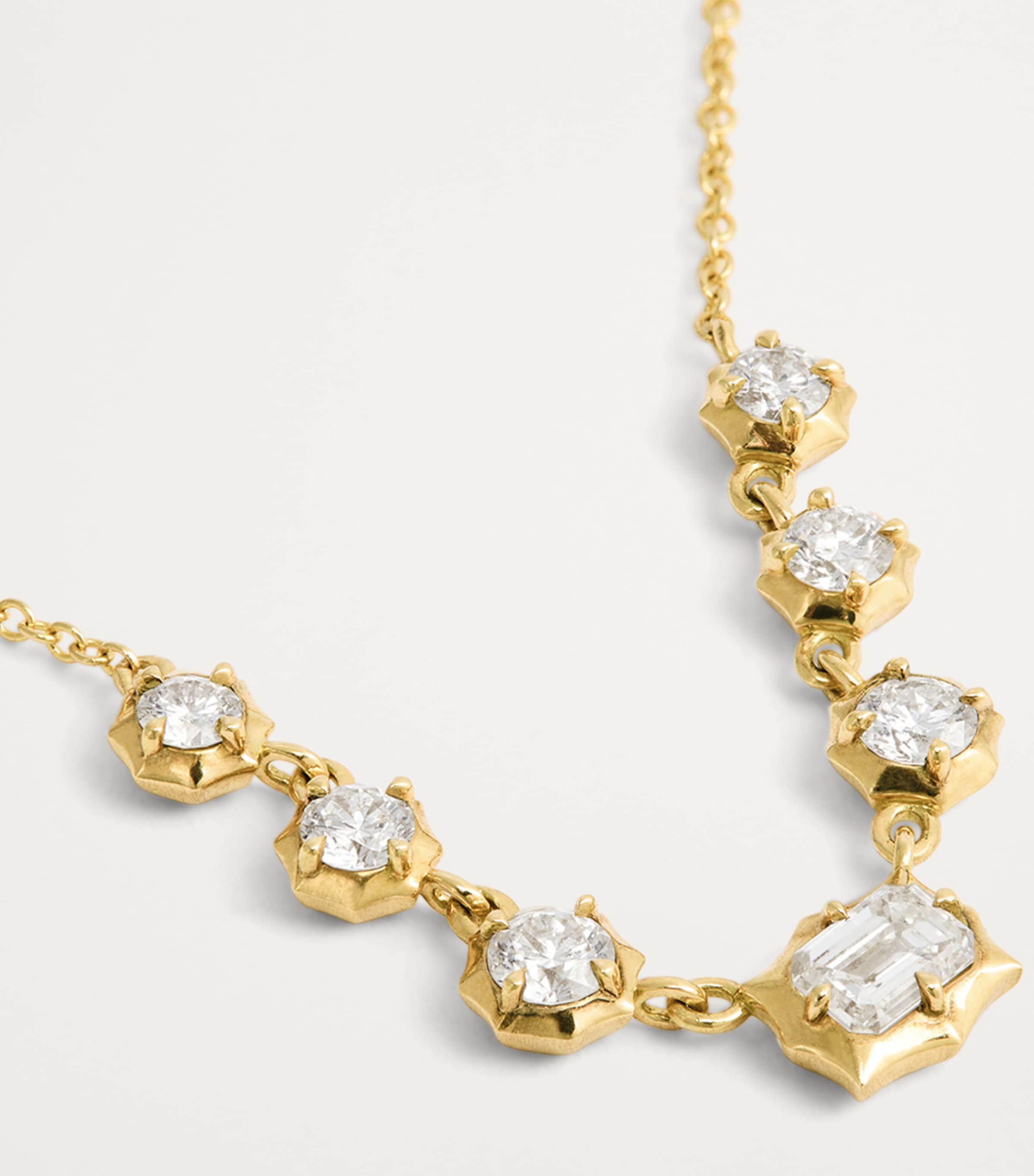 Jade Trau Small Yellow Gold and Diamond Penelope Vanguard Necklace Yellow Gold Image 5
