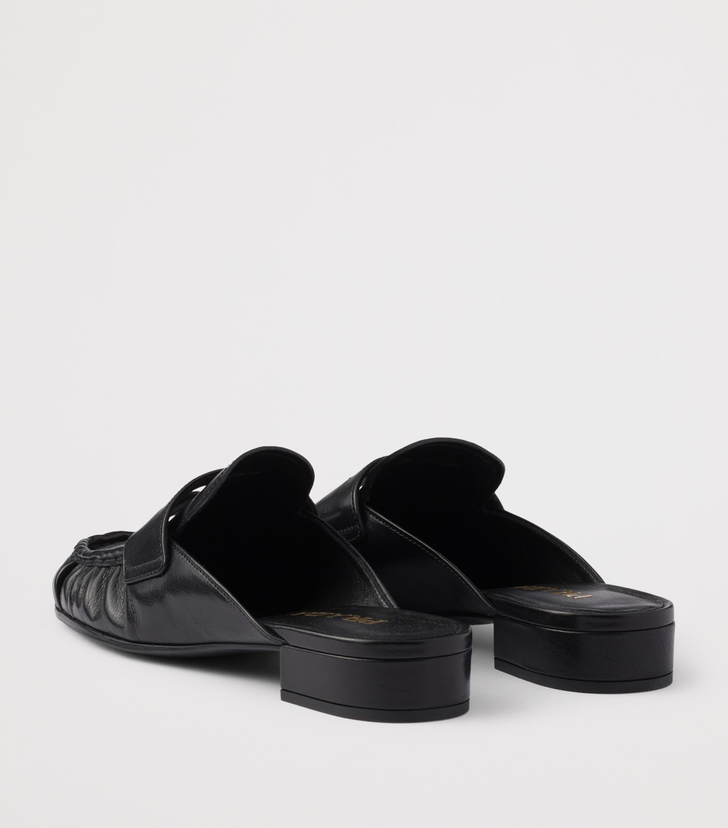 Prada Leather Mules Black Image 4