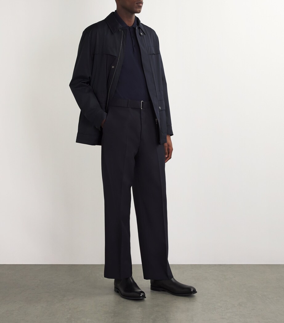 Concealed-Placket Collared Jacket 301 Image 2