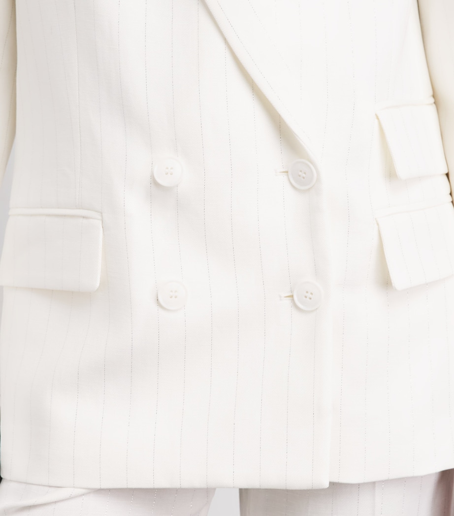 Double-Breasted Blazer WHITE Image 3