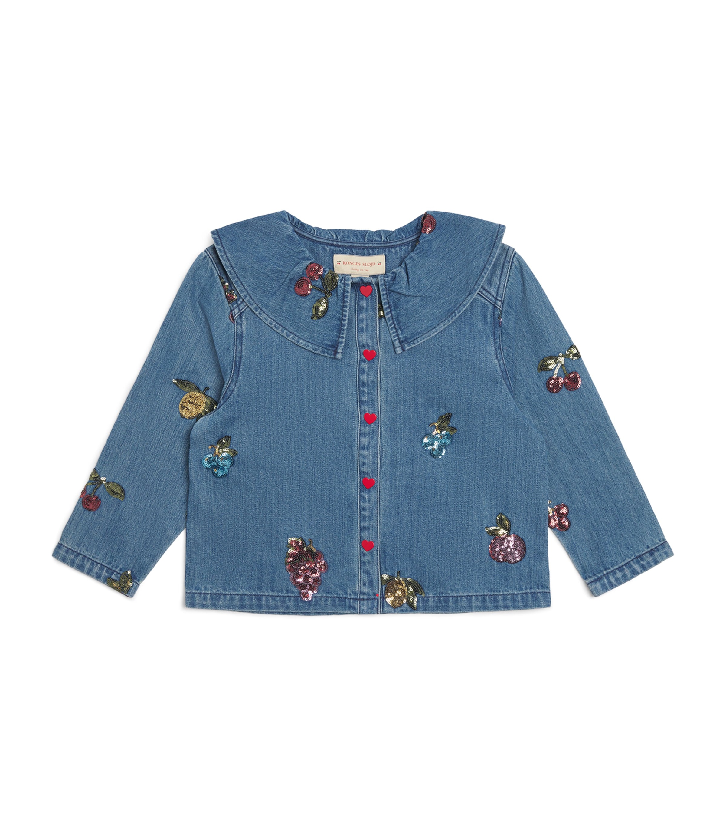 Denim Sequin-Detail Shirt (5-10 Years) P00103 VITAMINS Image 1