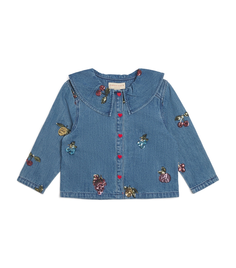 Denim Sequin-Detail Shirt (5-10 Years) P00103 VITAMINS Image 1