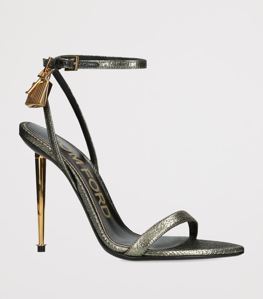 Leather Padlock Sandals 105 GOLD Image 3