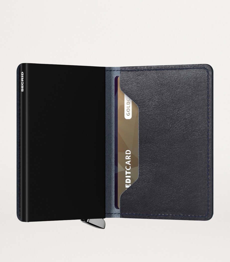Suede Basco Slimwallet NAVY Image 5