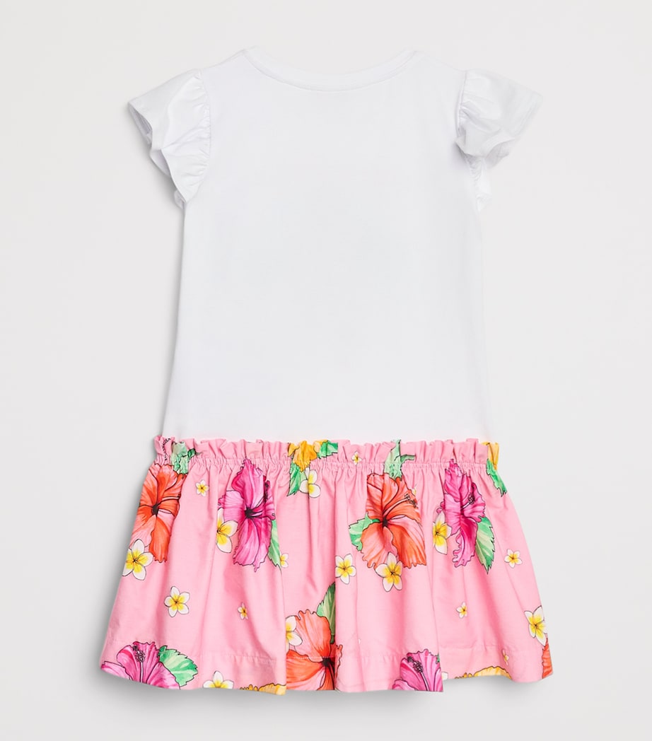 Monnalisa x Disney Moana Ocean Spirit Dress (2-12 Years) Bianco+fuxia Image 2