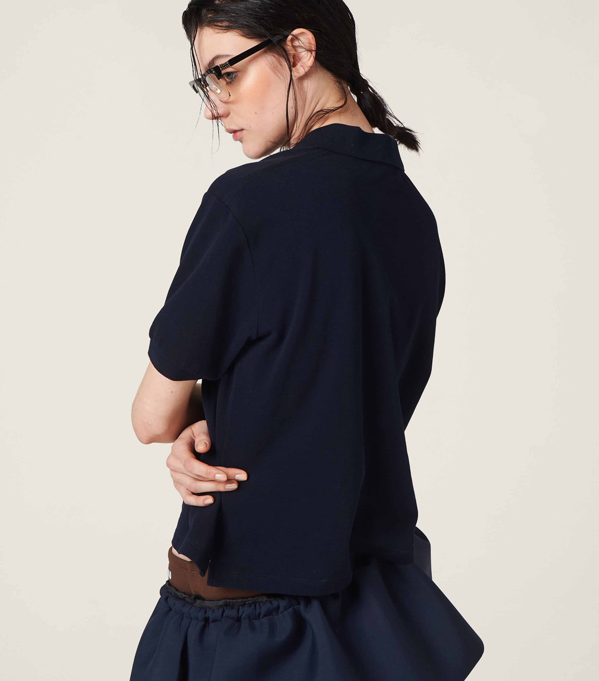 Miu Miu Blue Cotton Logo Polo Shirt | Harrods UK