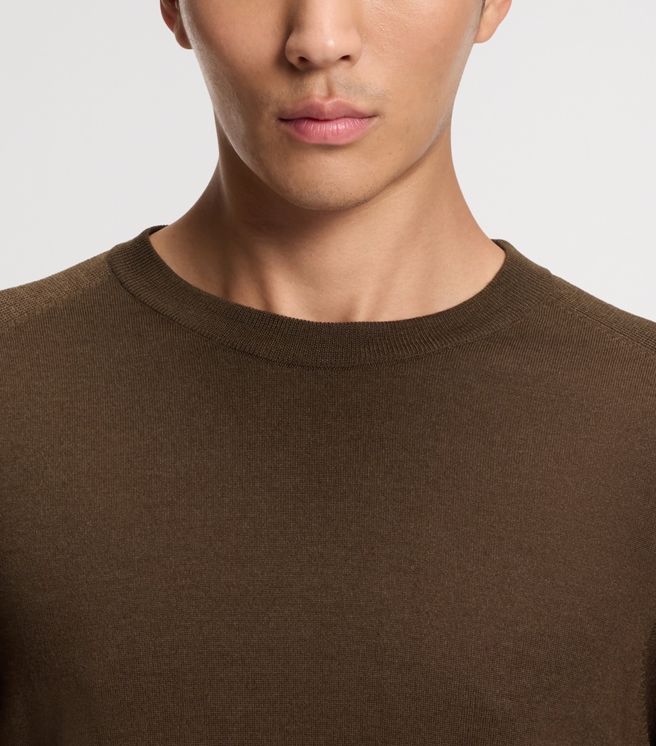 BOSS Mens Wool-Silk-Cashmere Sweater Image 5