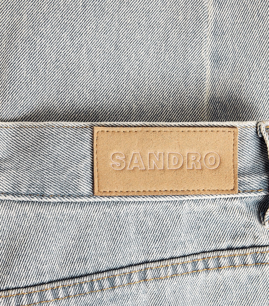 Sandro Paris Womens Barrel Jeans Light Bu Jean Image 6
