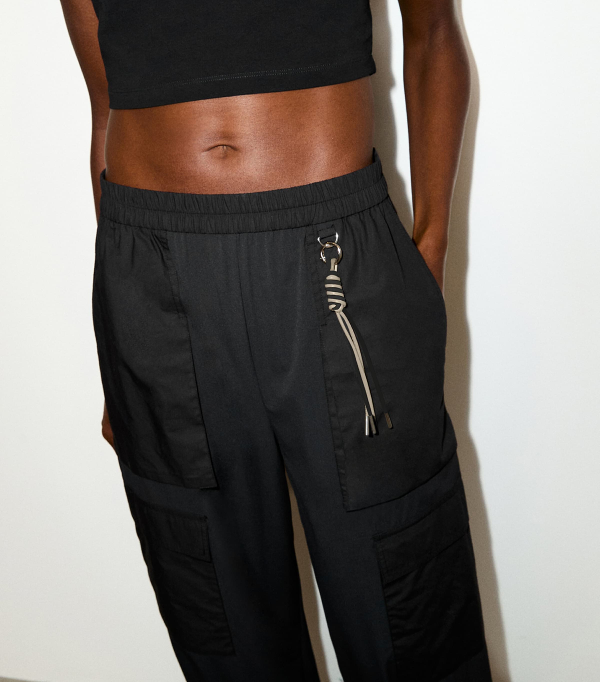 MAX&Co. Womens Technical Jersey Trousers Black Image 3