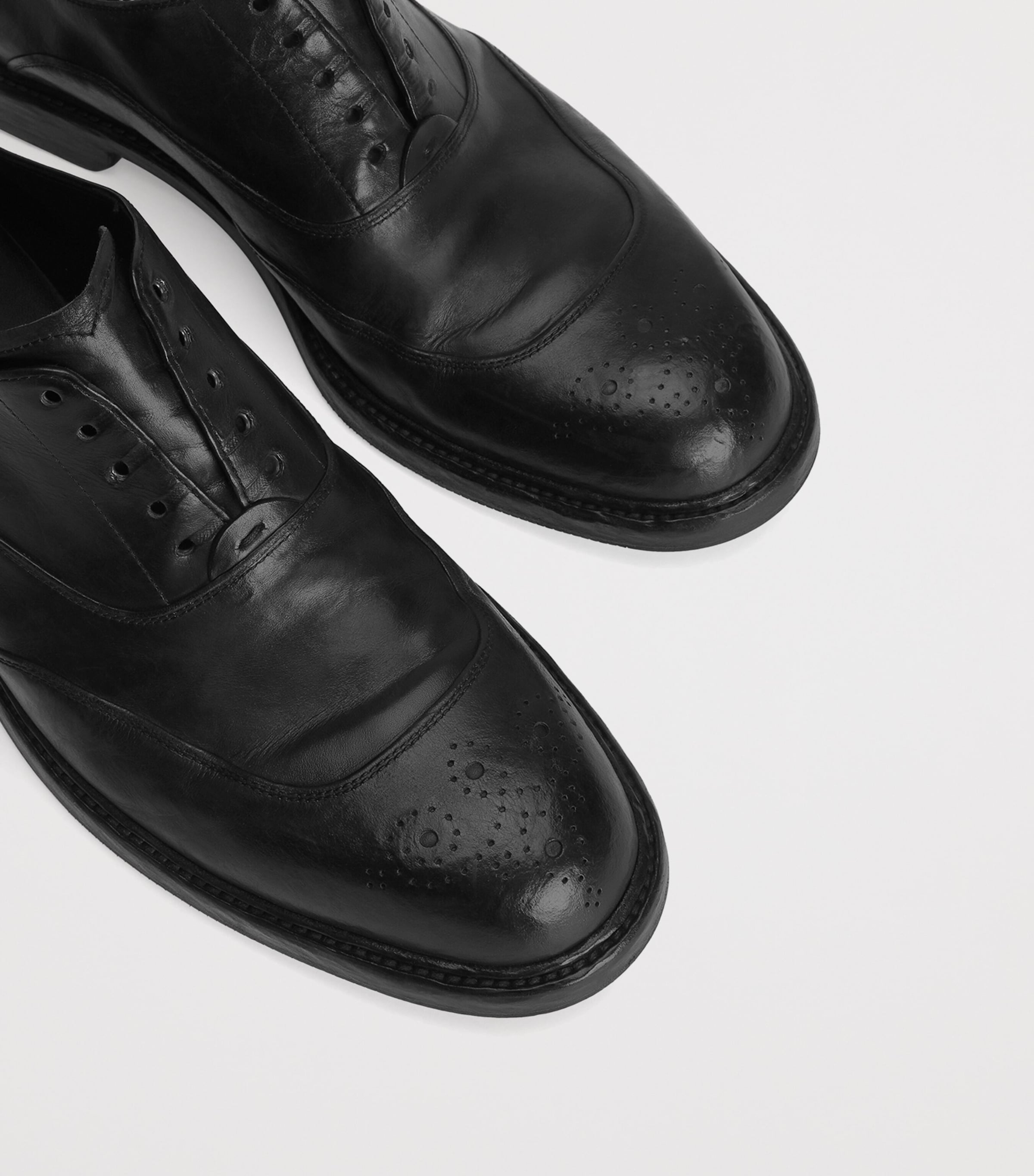 Leather Oxford Shoes 80999-BLACK Image 4