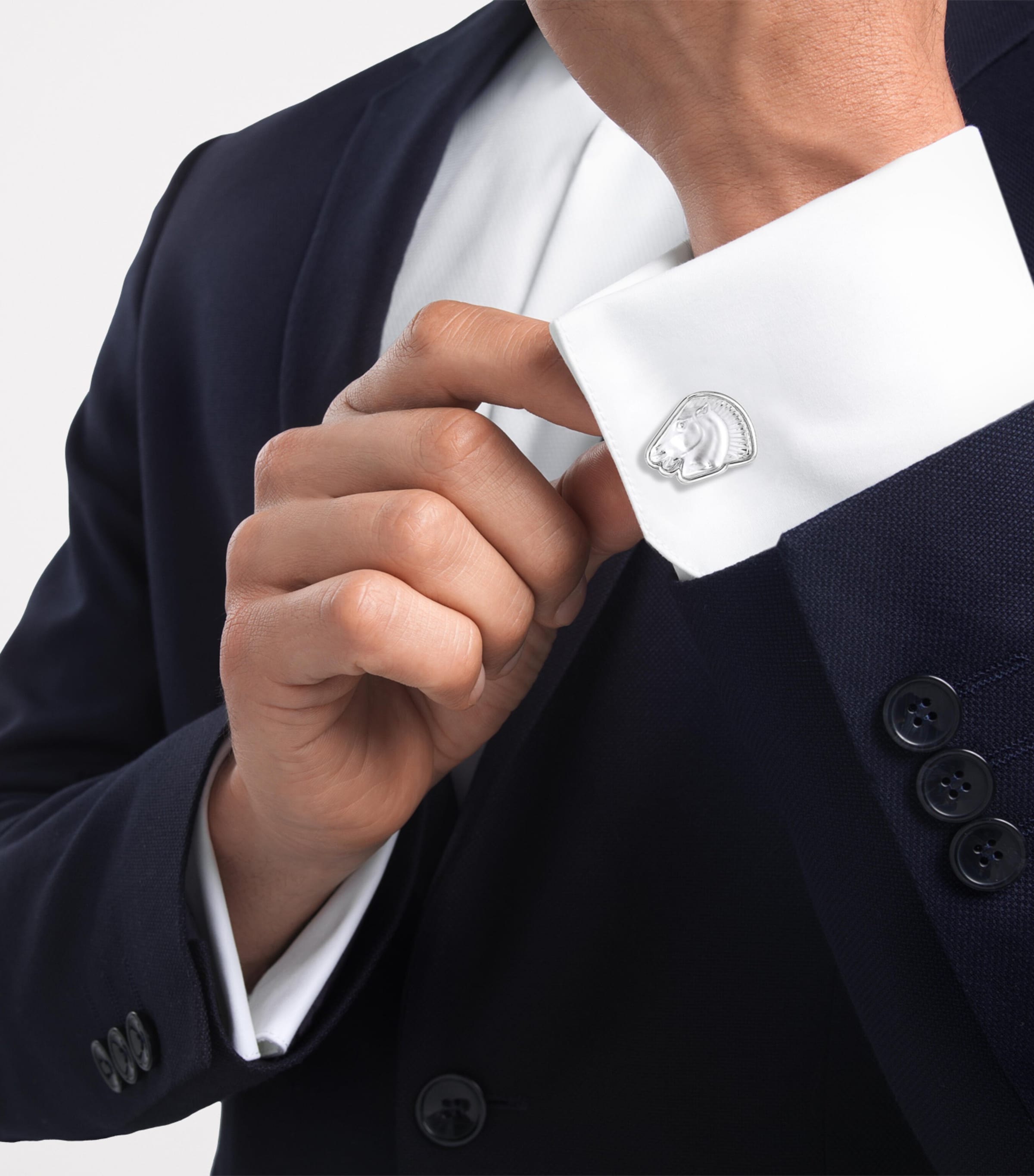Crystal Cheval Cufflinks INCOLORE Image 2