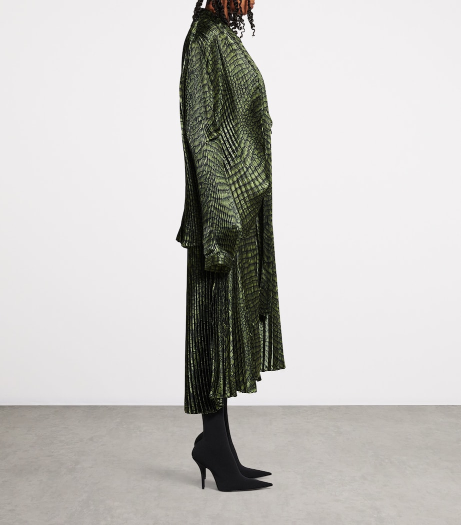 Balenciaga Layered Pleated Midi Dress Image 5