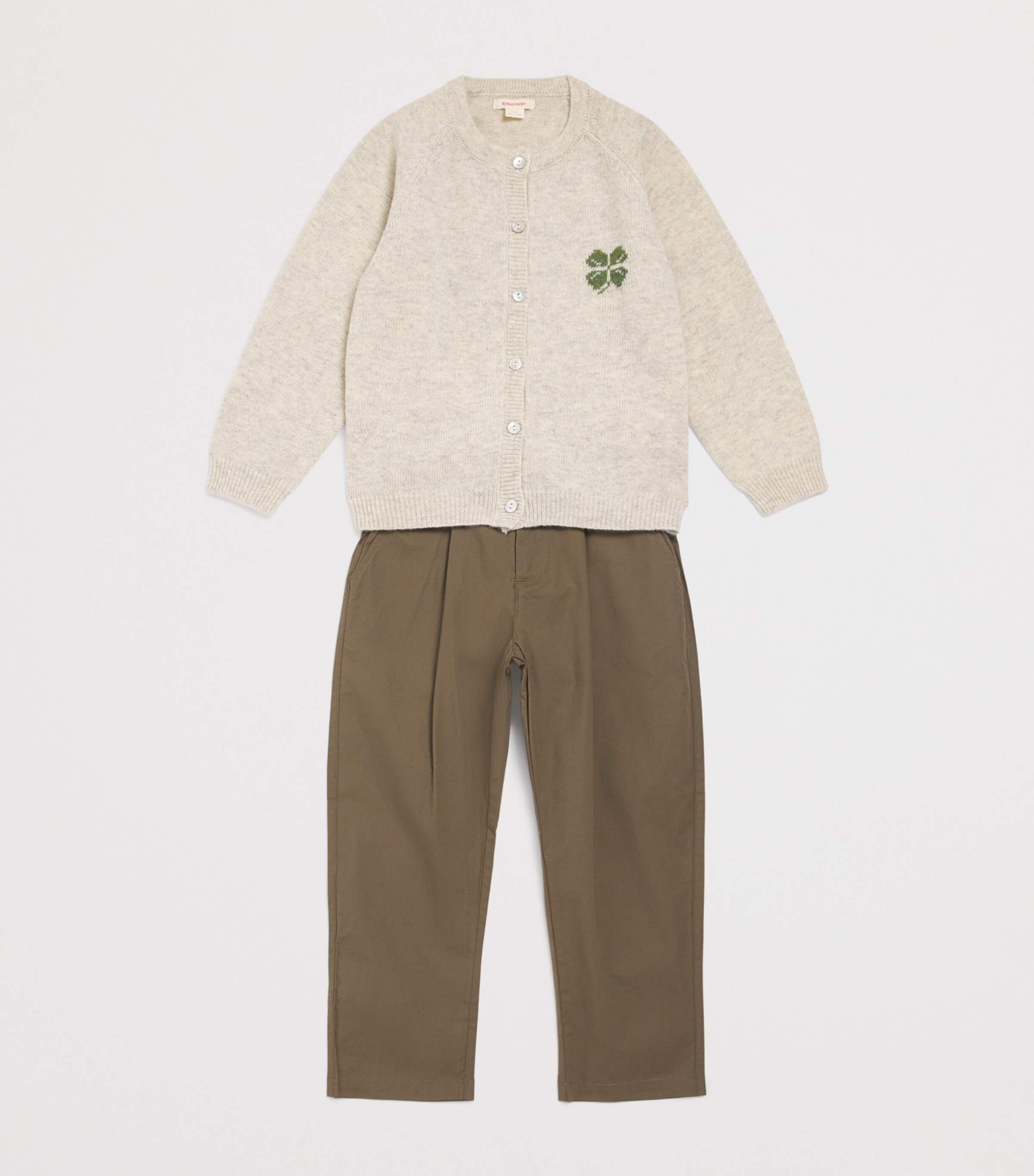 Wool-Blend Billi Cardigan (9 Months- 10 Years) OFF WHITE MELANGE Image 3