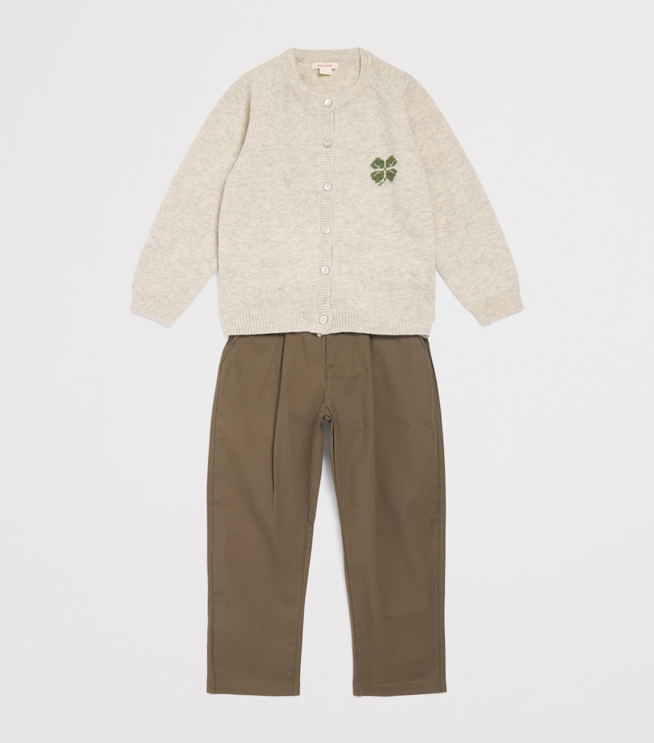 Wool-Blend Billi Cardigan (9 Months- 10 Years) OFF WHITE MELANGE Image 3