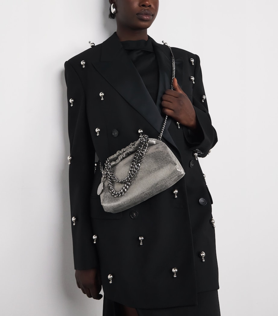 Metallic Falabella Top-Handle Bag 1113 STEEL GREY Image 2