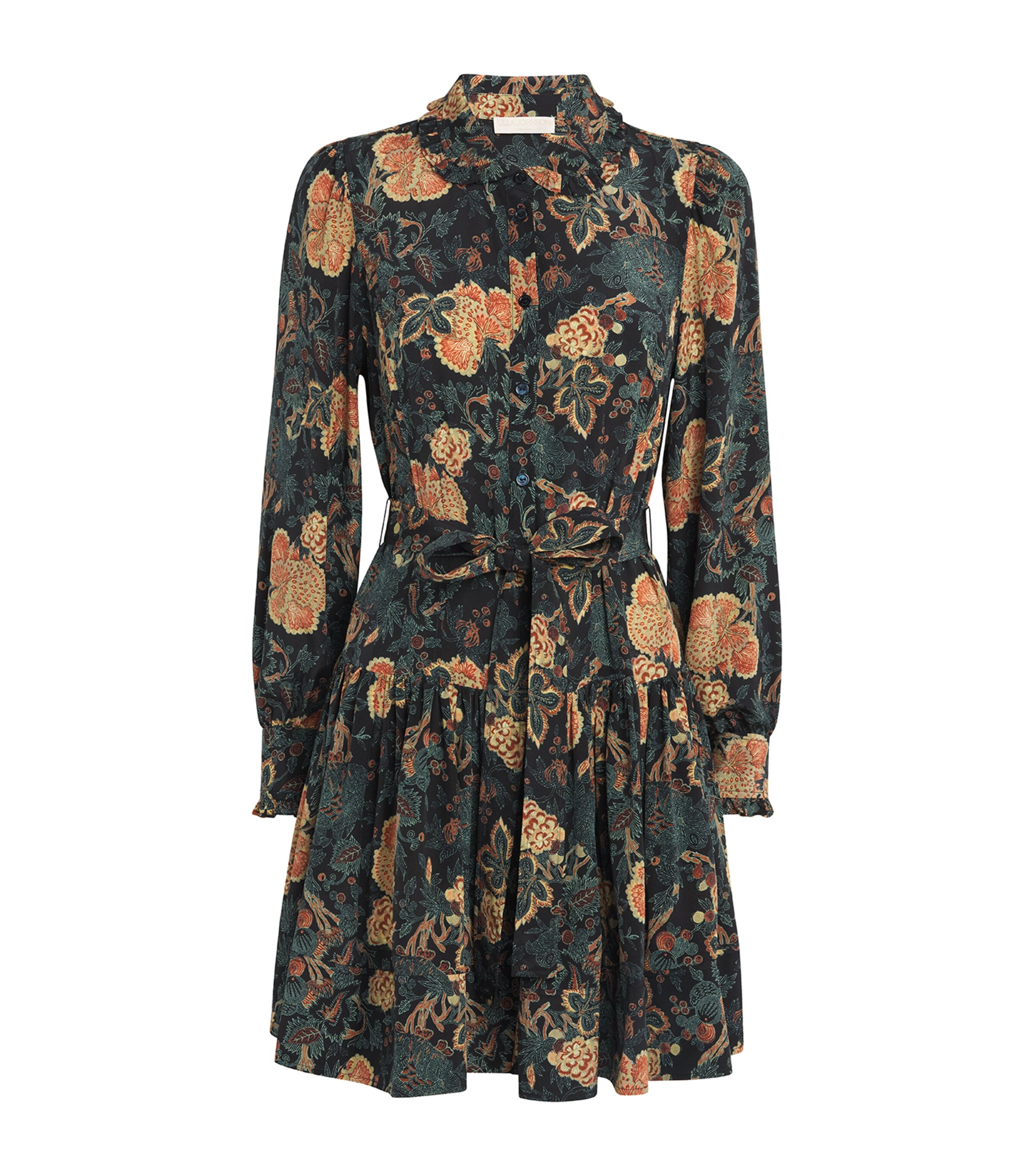Ulla Johnson Silk Printed Simona Mini Dress | Women Clothing | Dresses | Mini Dresses | Shirt Dresses | Day Dresses | Women New In | Womens Clothing | Designers | Ulla Johnson