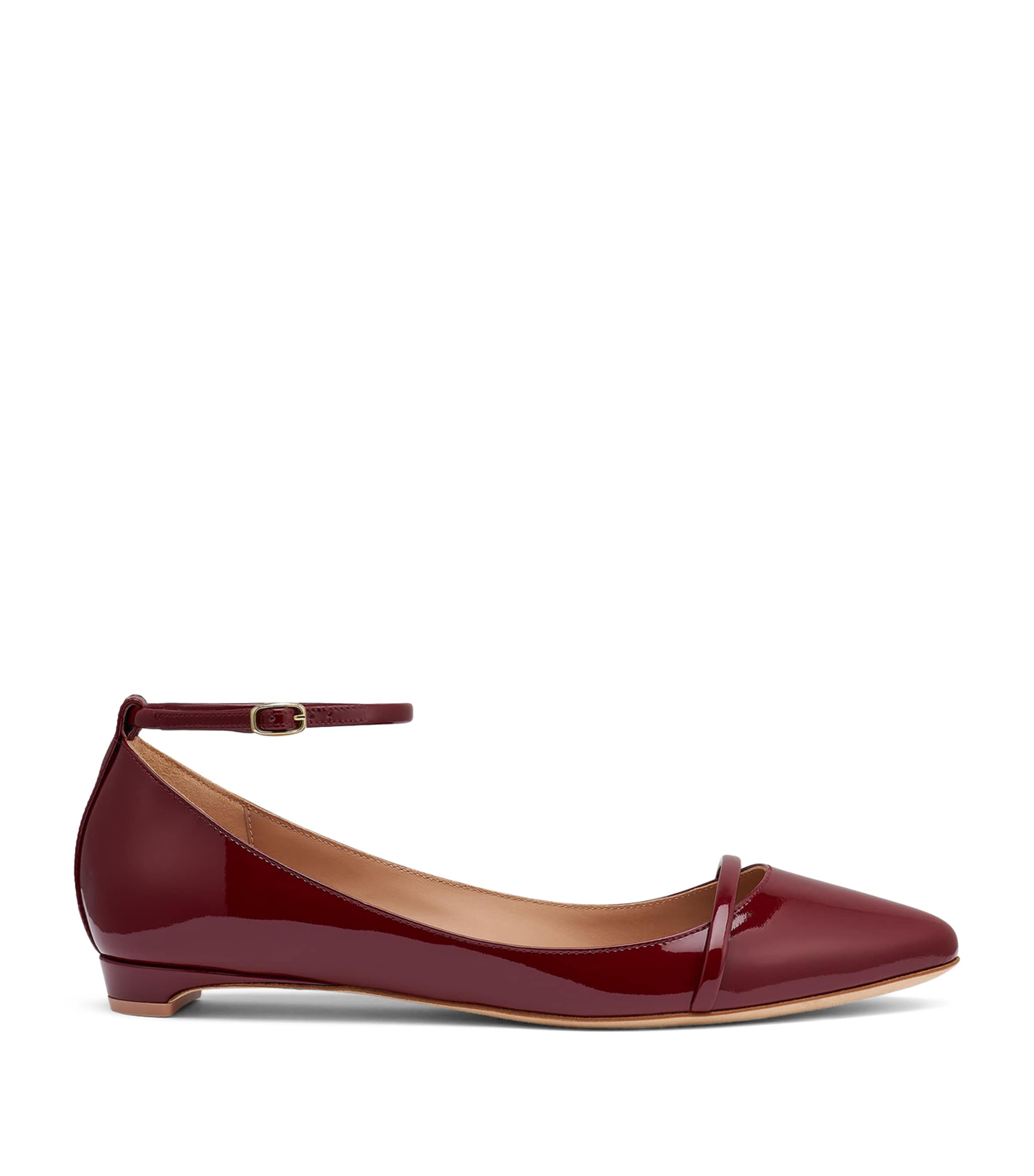 Malone Souliers Patent Leather Mary Ballet Flats 10 Rosewood Image 1