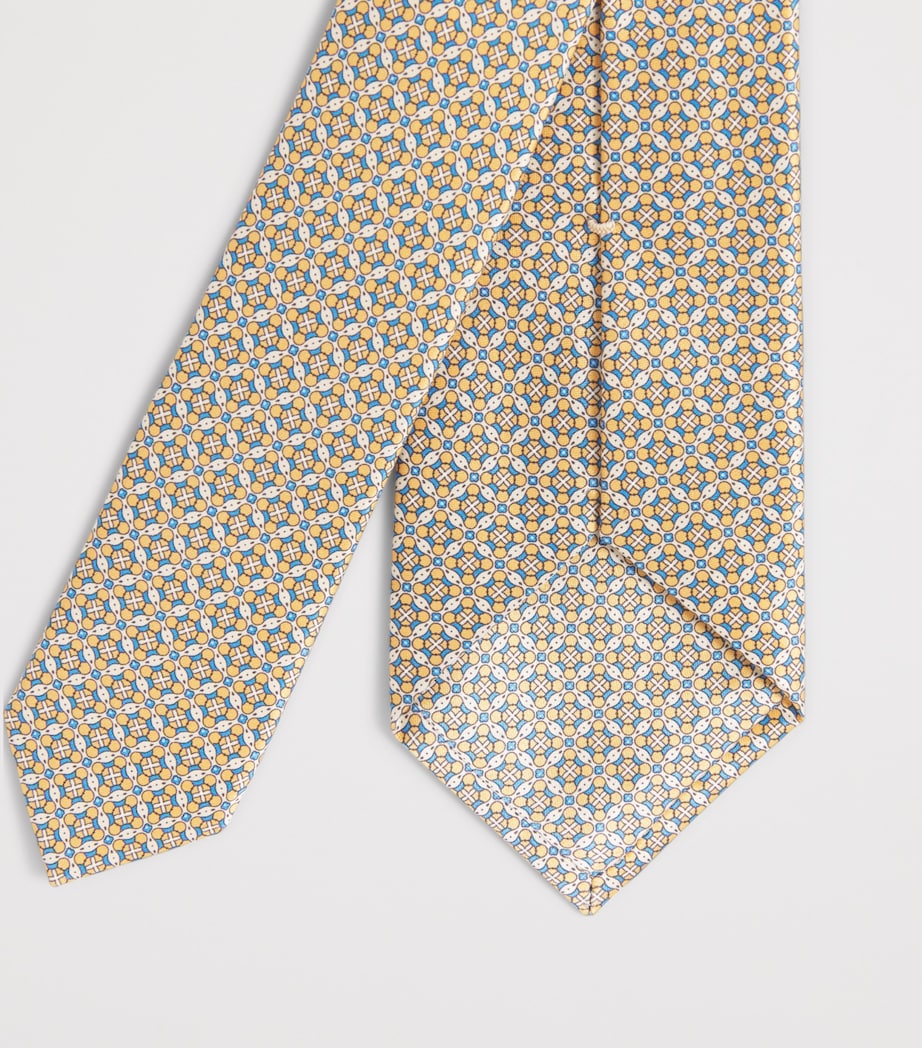 Stefano Ricci Kids Silk Printed Tie Blue Image 2