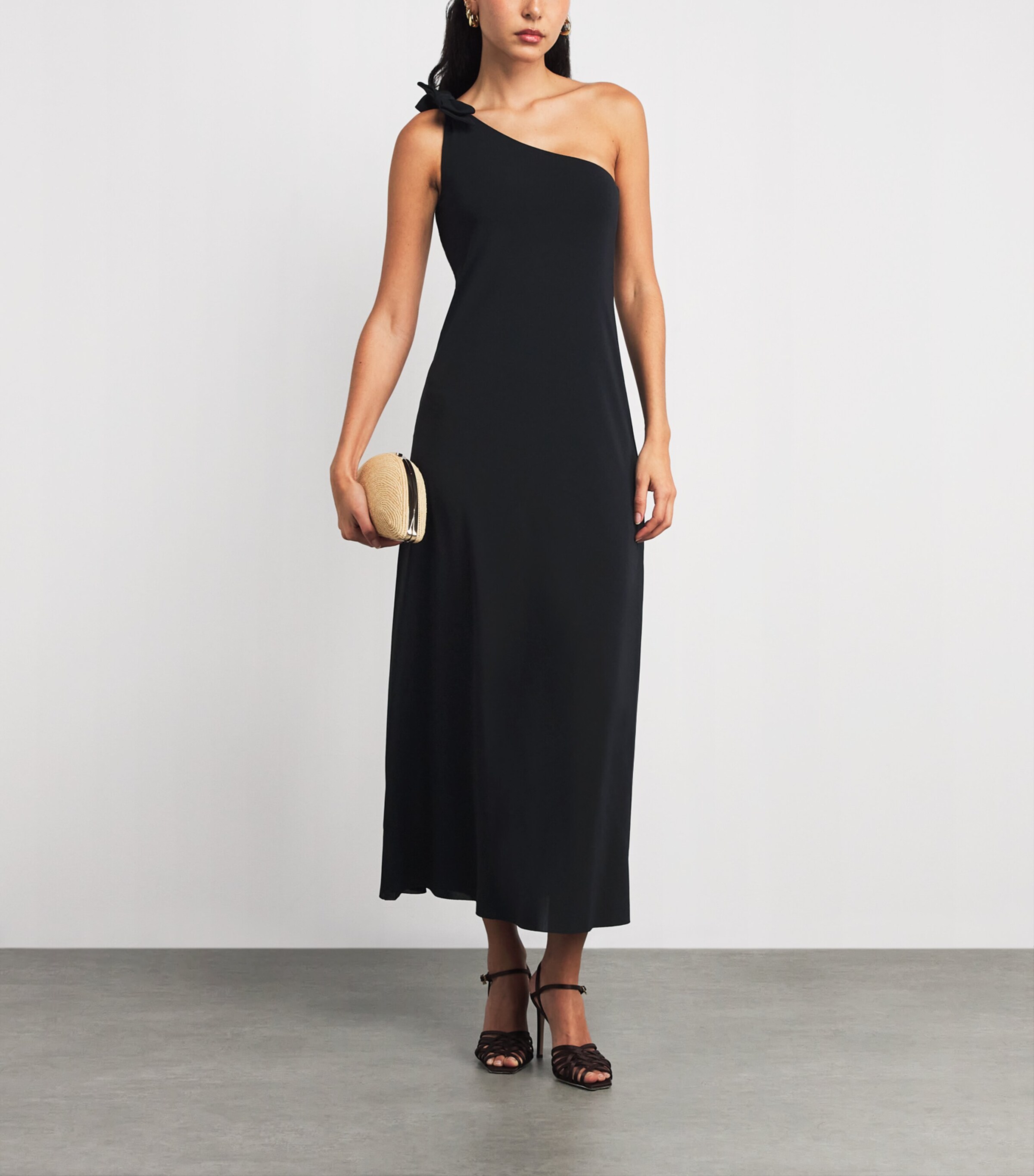 One-Shoulder Midi Dress NOIR Image 2