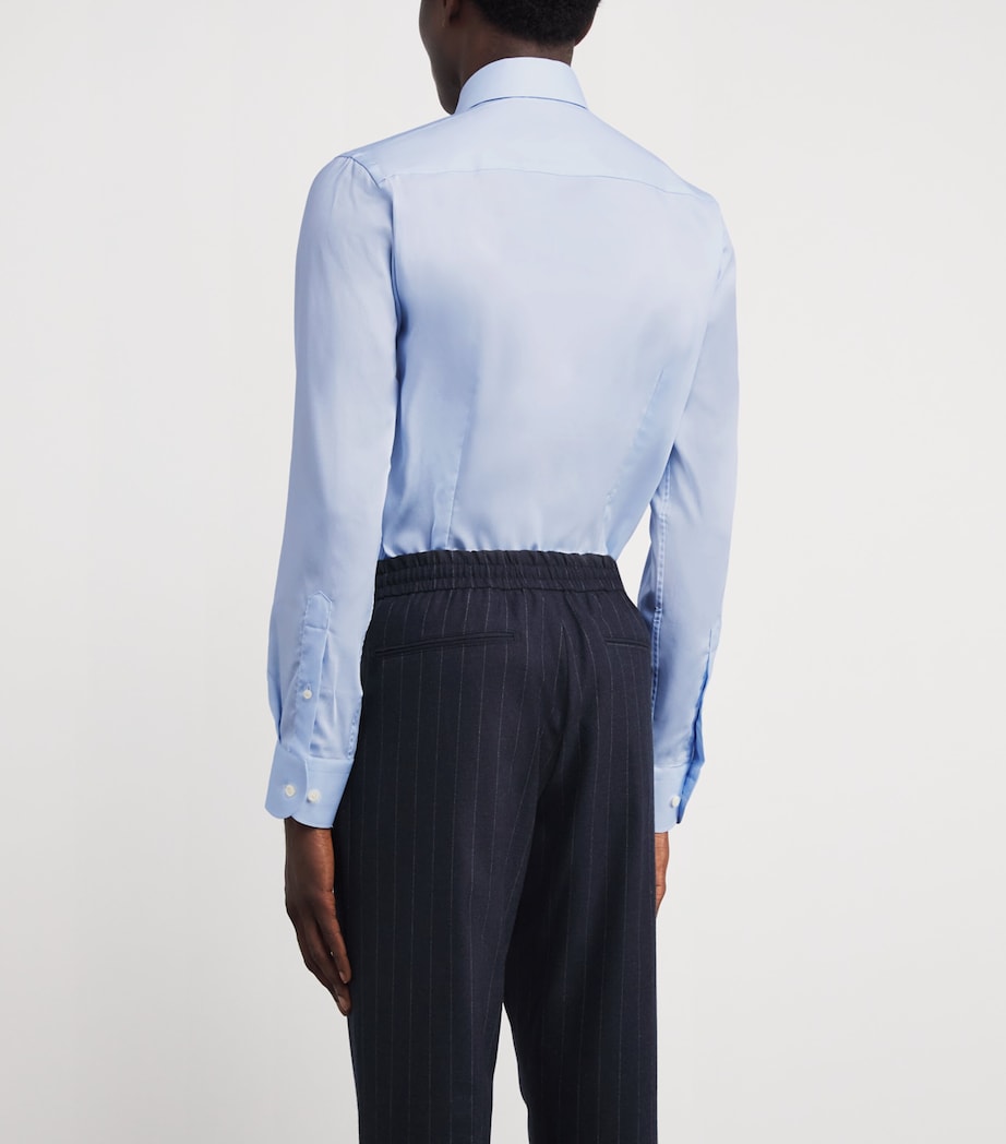 Signature Twill Slim Shirt LIGHT BLUE Image 4